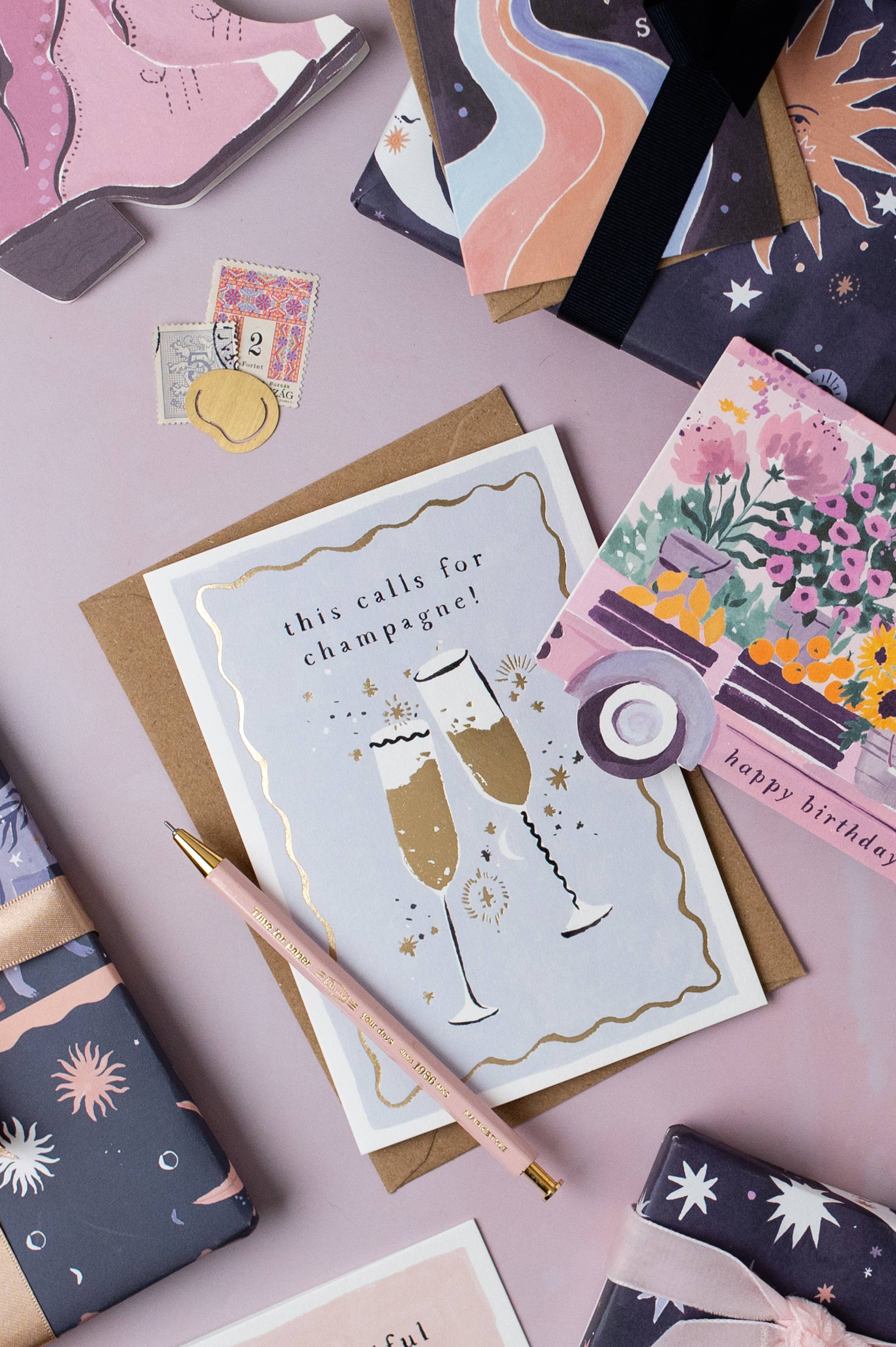 Sister Paper Co. - This Calls For Champagne Card