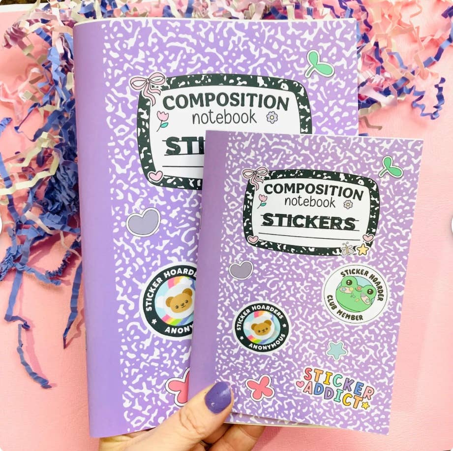 Composition Notebook Reusable Sticker Book