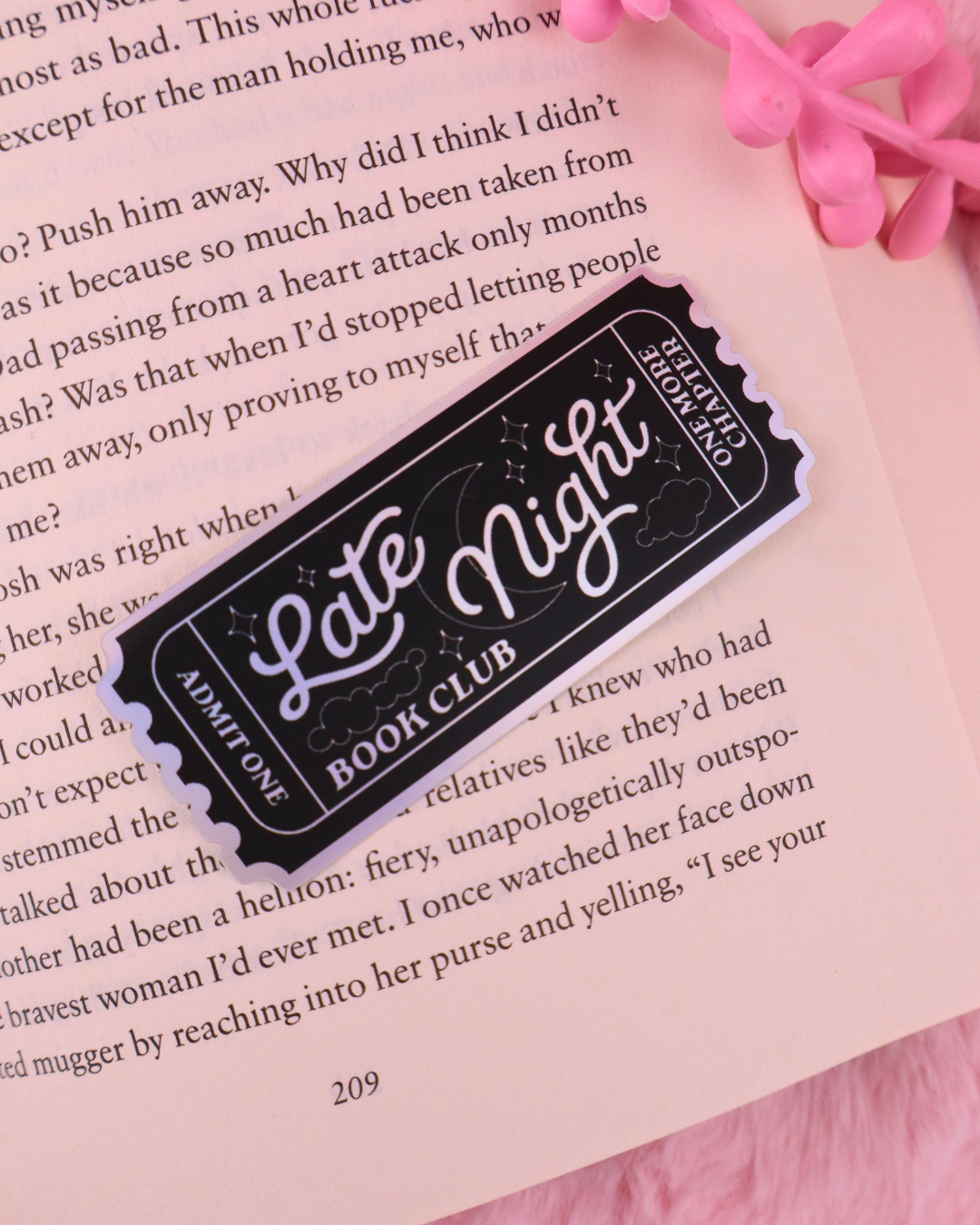 Late Night Book Club Vinyl Holographic Bookish Sticker