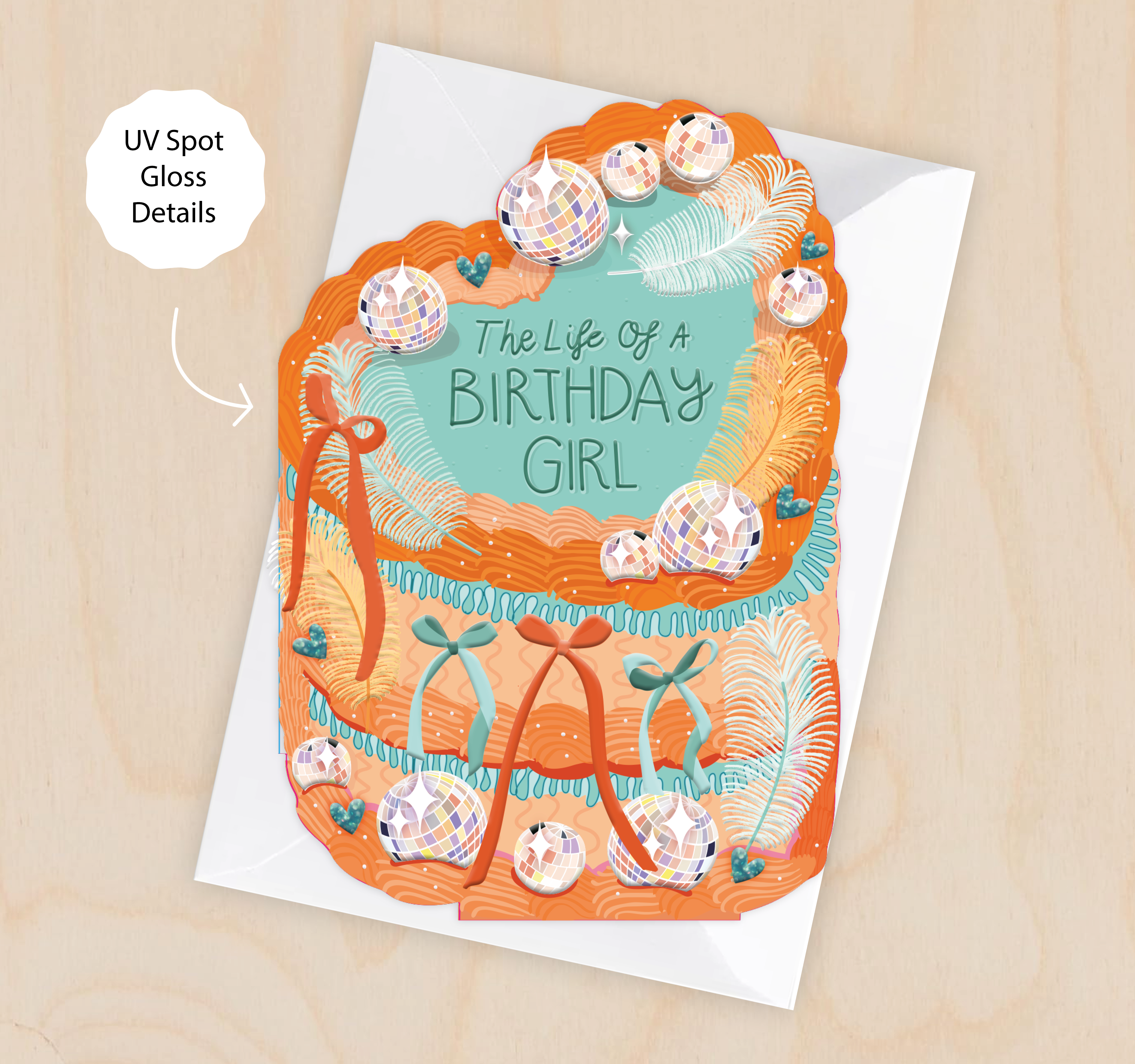 The Life of a Birthday Girl - Cake Shaped Greeting Card