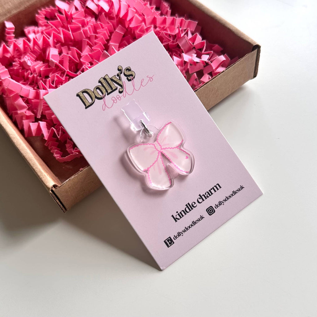 Kindle Charm - Pink Bow Cute Girly Book Club Reading Gift