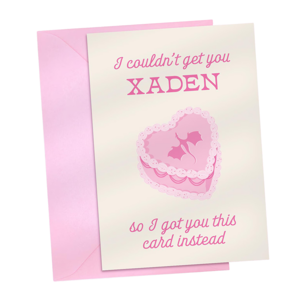 Fourth Wing Xaden birthday greeting card