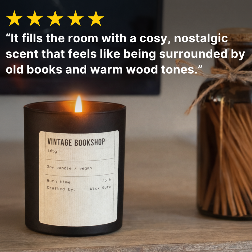 Vintage Bookshop Candle – Literary Gift, Handmade