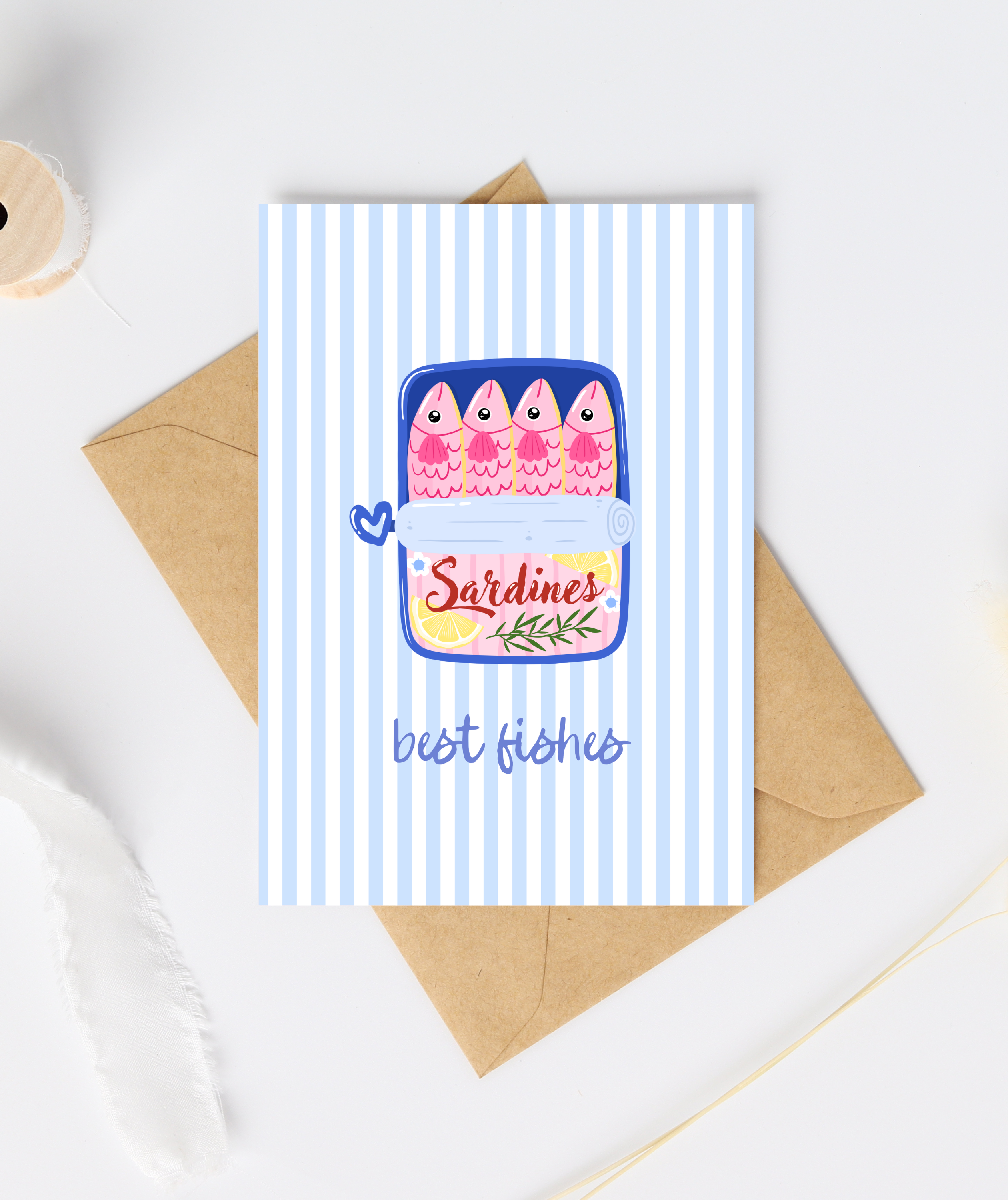 Fleurs on Sunday - Quirky Sardines Tin Birthday Card