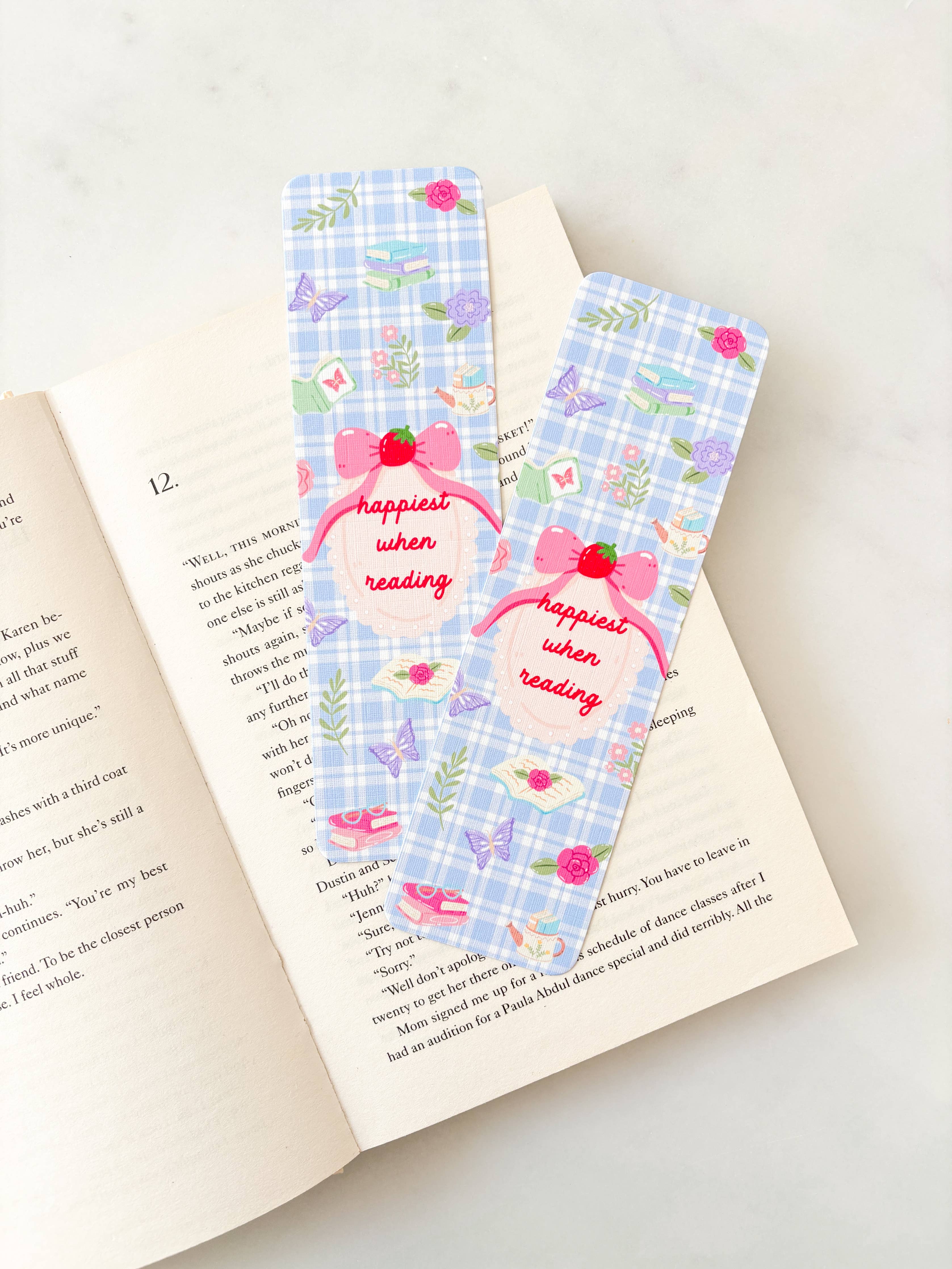 Fleurs on Sunday - Happiest When Reading Bookmark