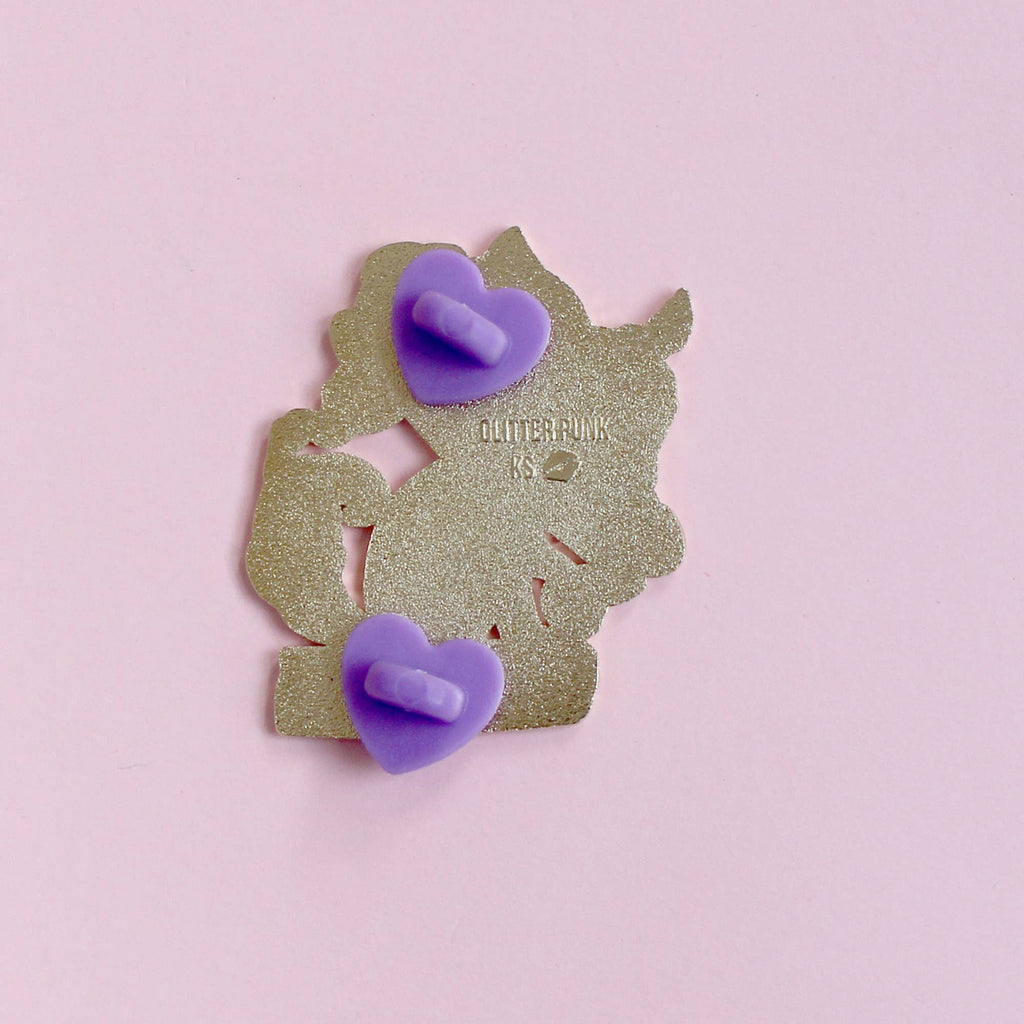 Glitter Punk - Reality is Overrated Cat Enamel Pin