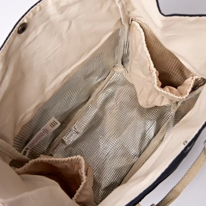 Hampstead Lunch Bag in Smoke Cotton Canvas