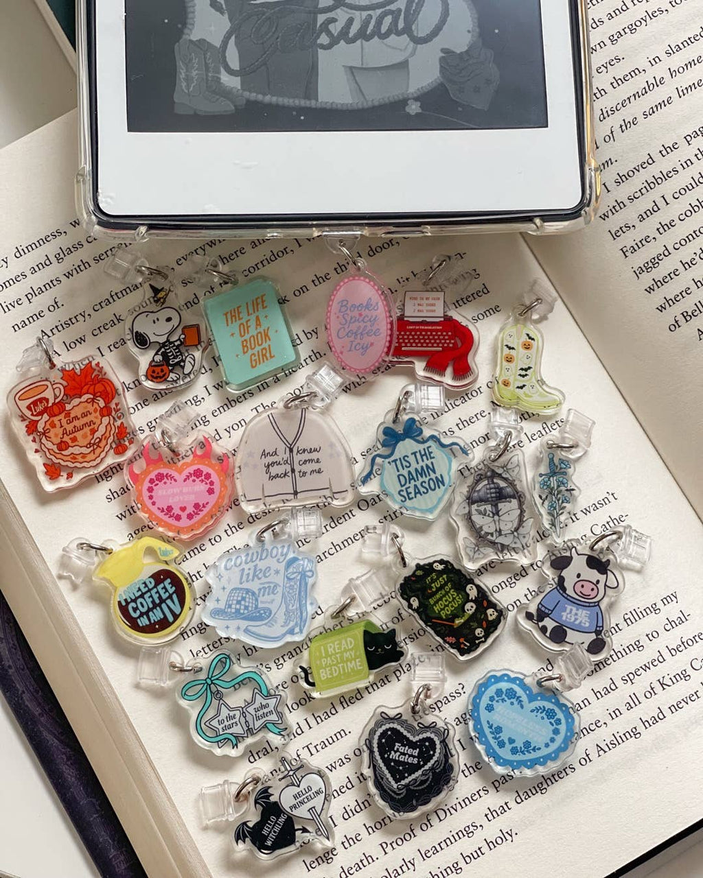 Fall Vibes E-Reader Charm | Dust Plug