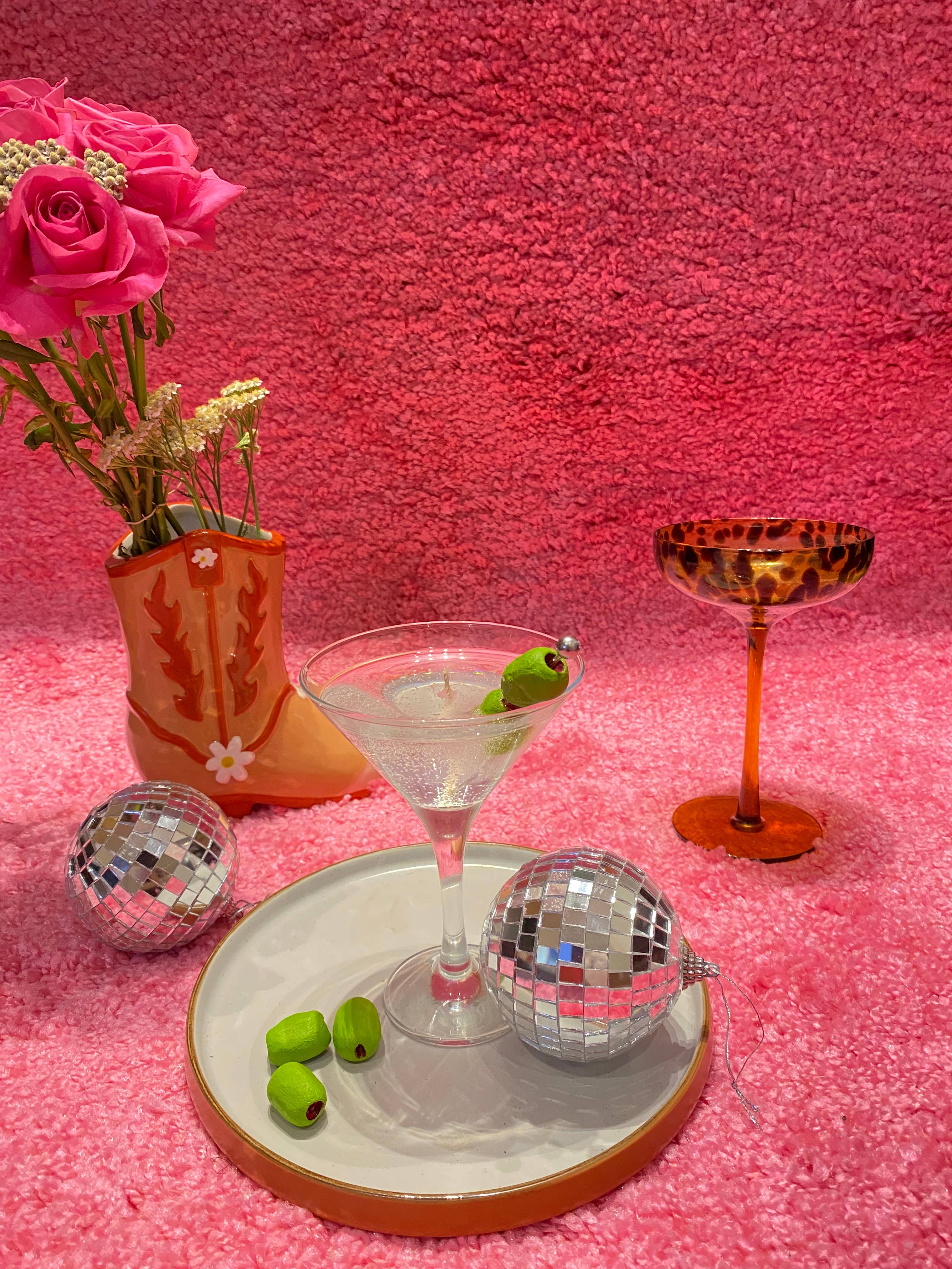 Raspberry Martini Cocktail Candle