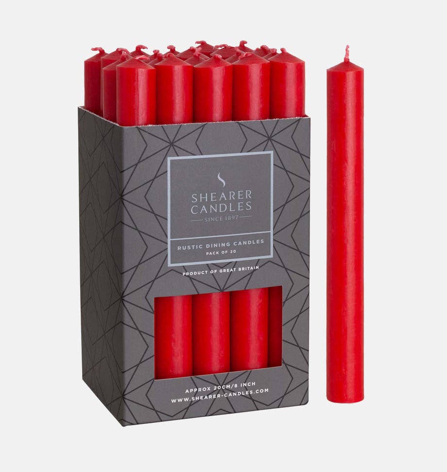 Shearer Candles - Red 8 inch Dinner Candles