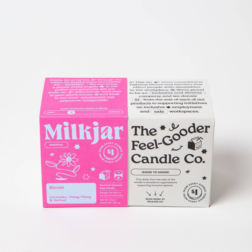 Milk Jar Candle Company - Essential Oil Coconut Soy Candle