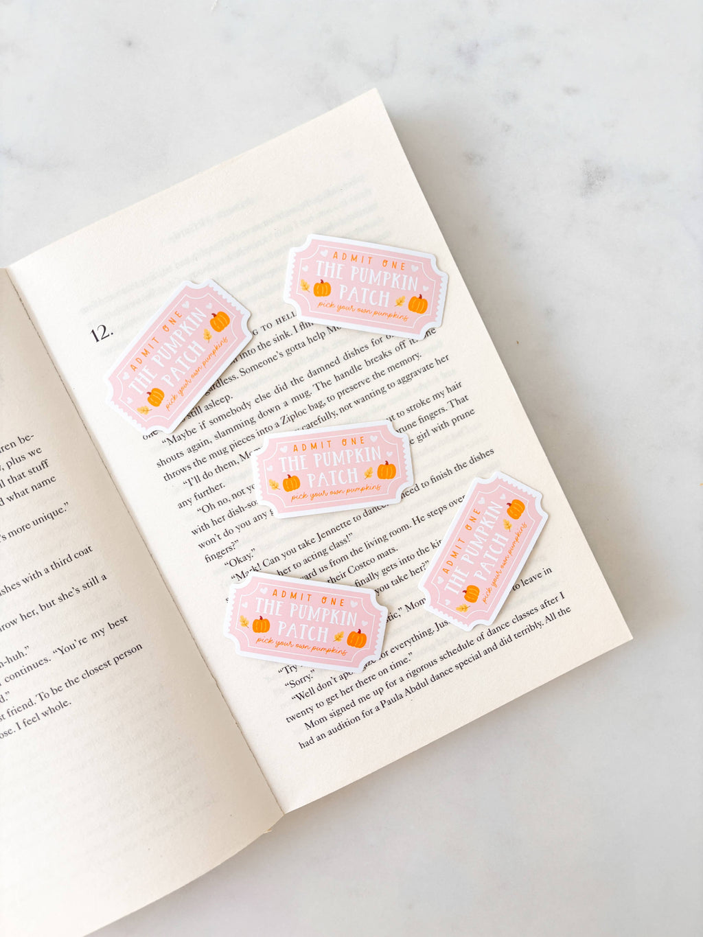 Pumpkin Patch Ticket Sticker