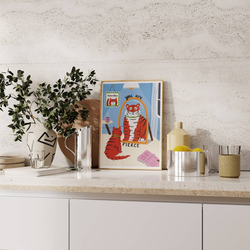 Nat ElIis Illustration - You Are Fierce A4 Art Print