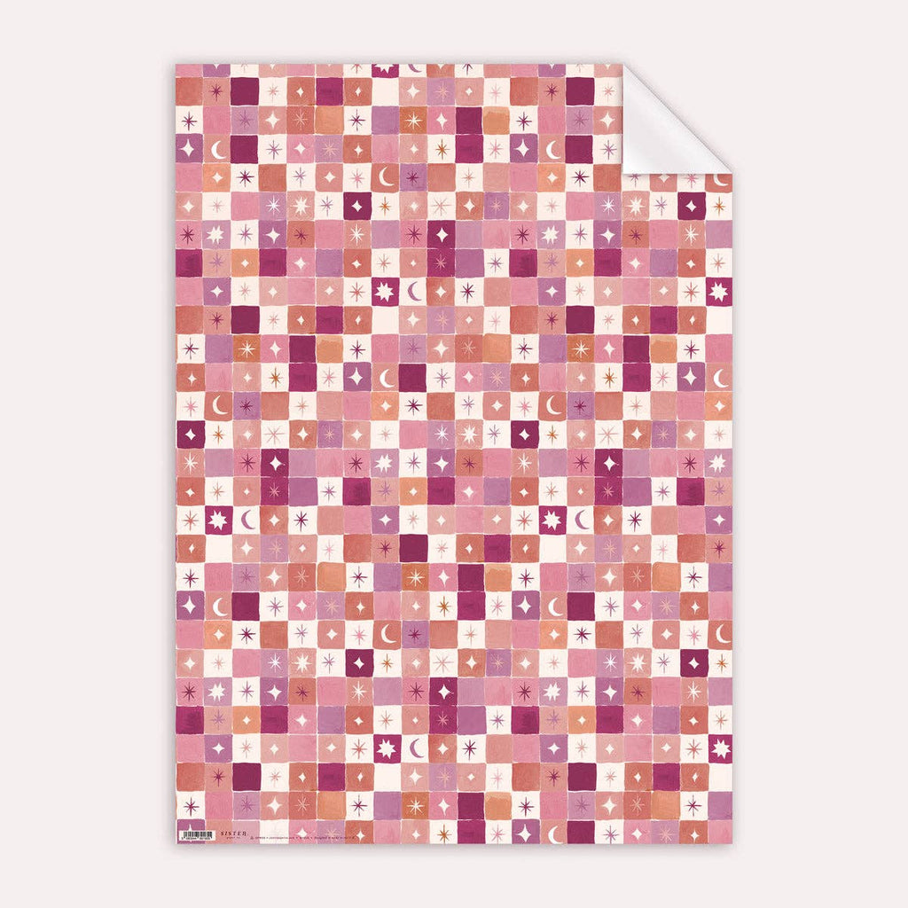 Dream Quilt Gift Wrap | Quilted Stars Wrapping Paper Sheets