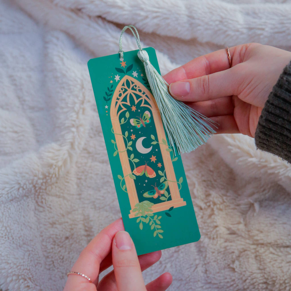 Hopscotch Paper Co. - Forest Window Fantasy Bookmark with Tassel
