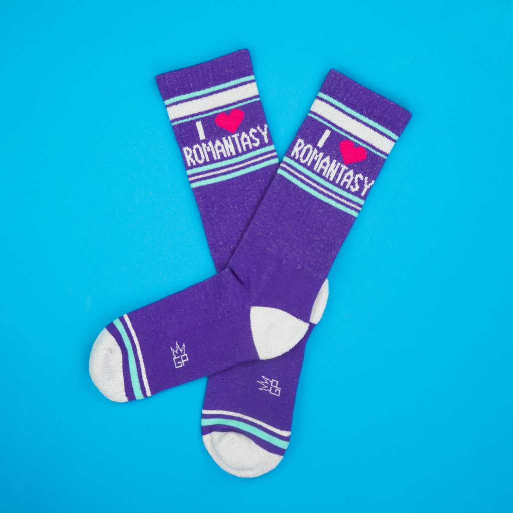 I ❤️ Romantasy Gym Crew Socks - Romance Gift