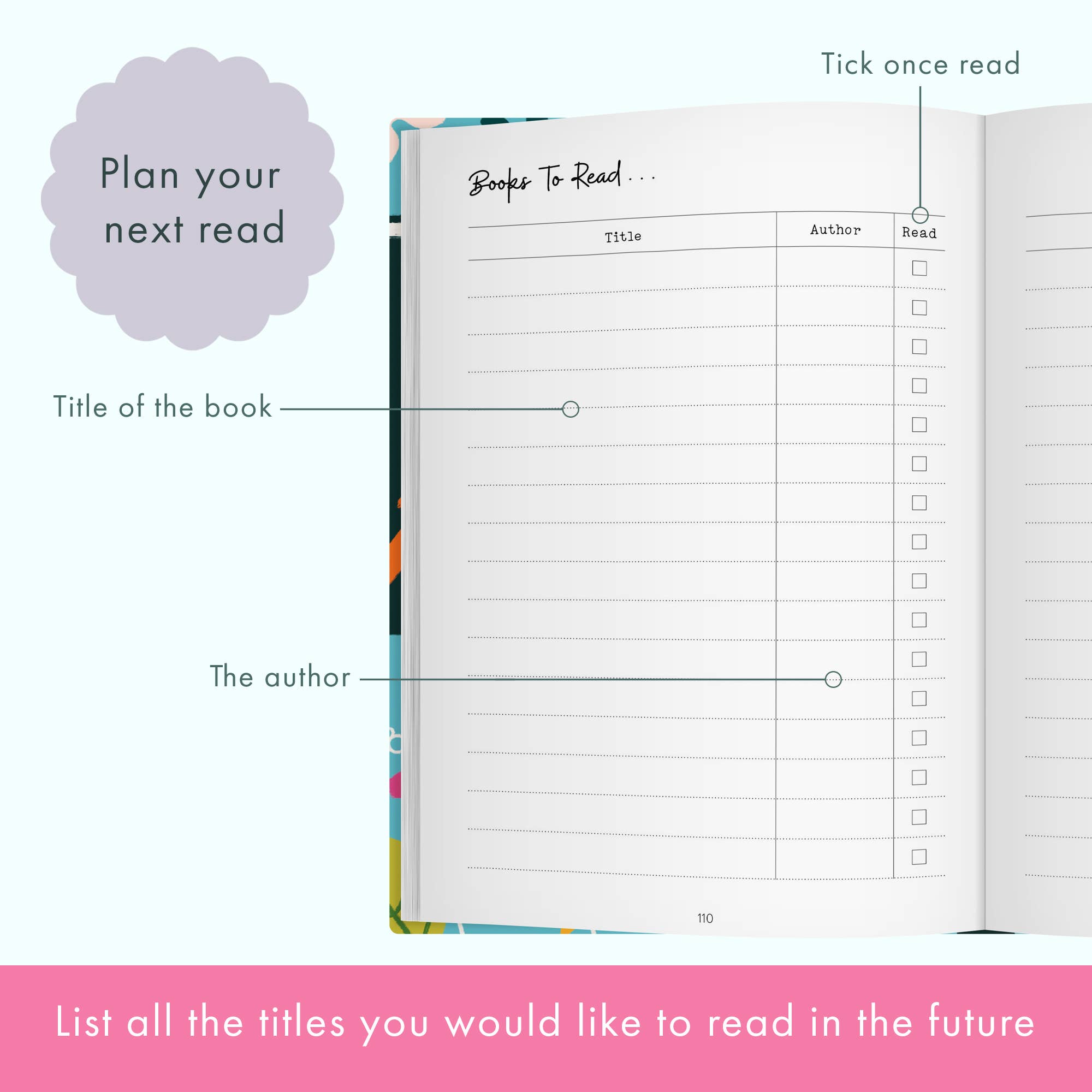 The Reading Journal | Book Tracker | Gift for Book Lovers