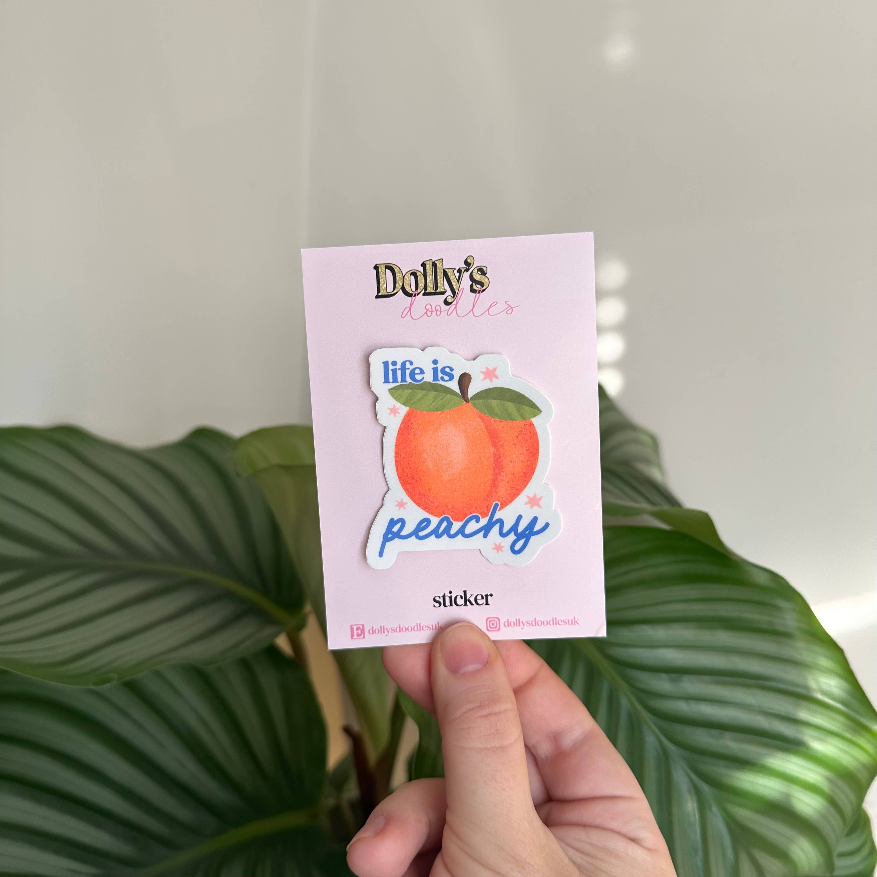 Matte Sticker | Life Is Peachy Fruit Lucky Cute Gift