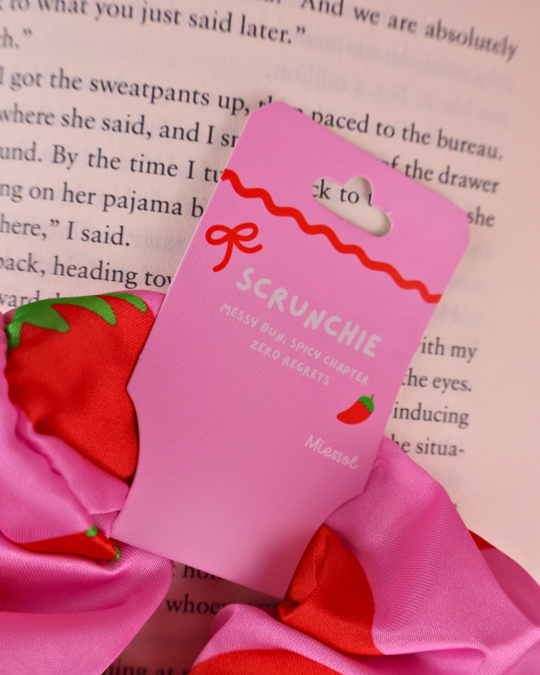 Spicy Books Scrunchie for Romance Readers 