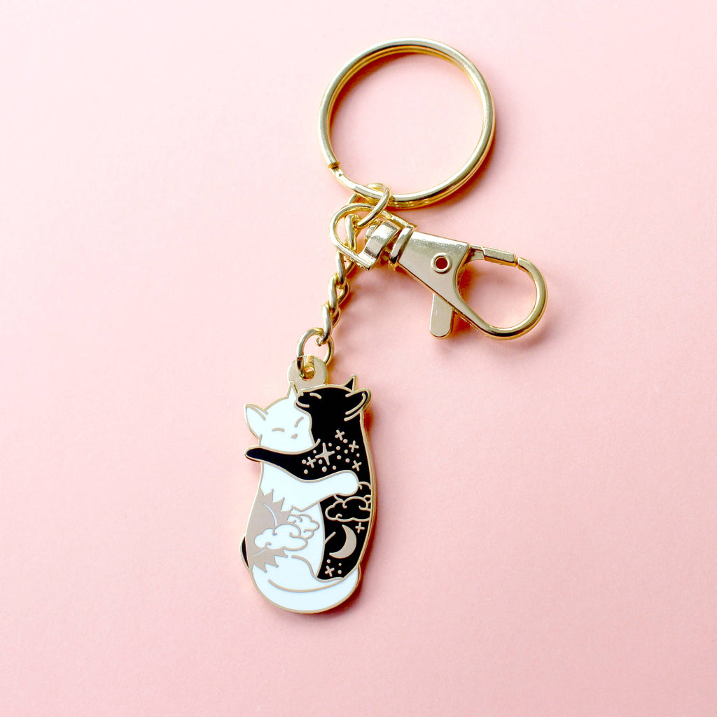 Glitter Punk - Hugging Cats Keychain