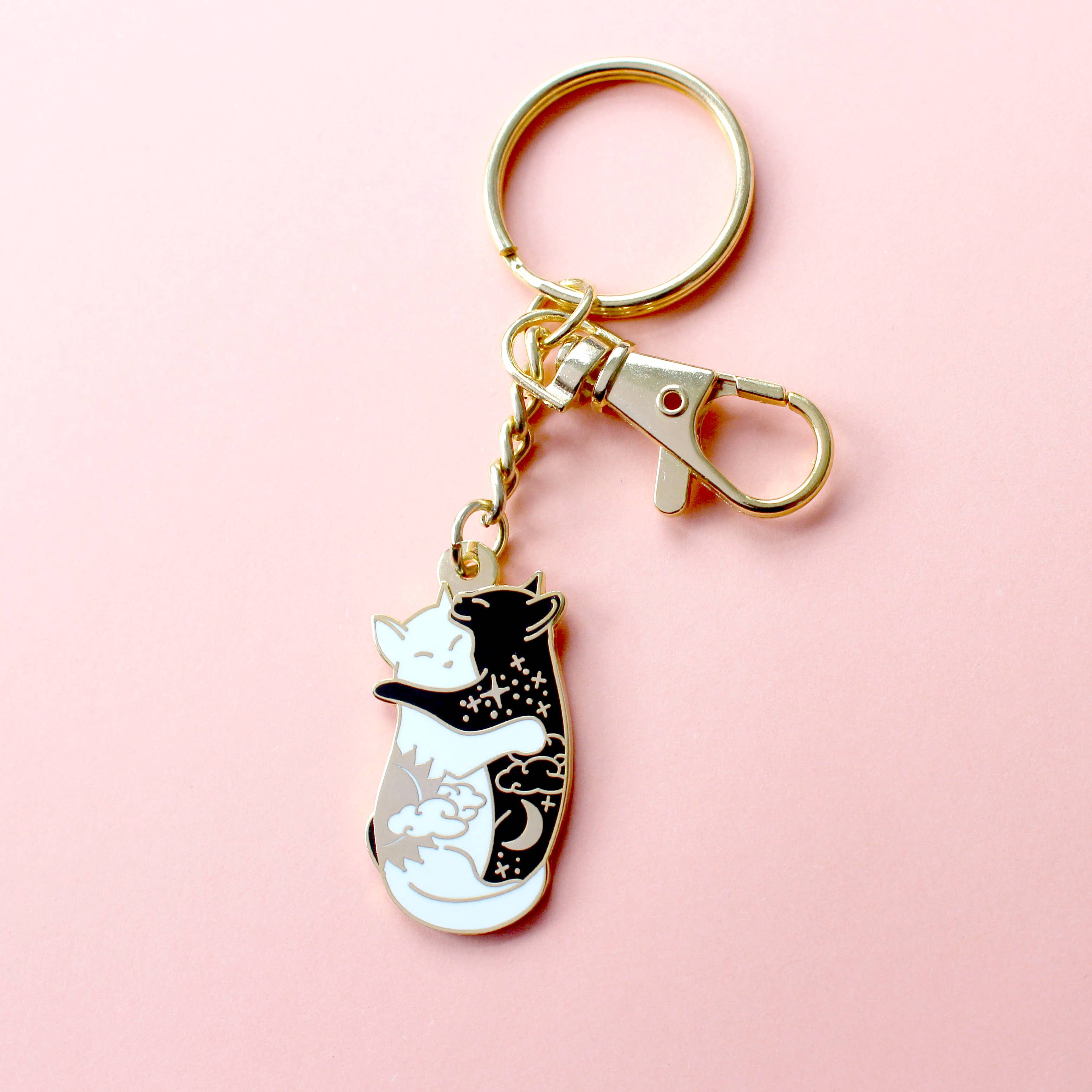Glitter Punk - Hugging Cats Keychain
