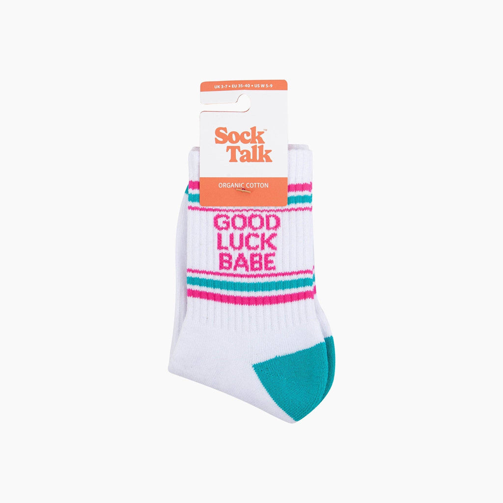 Good Luck Organic Cotton Sports Socks in White