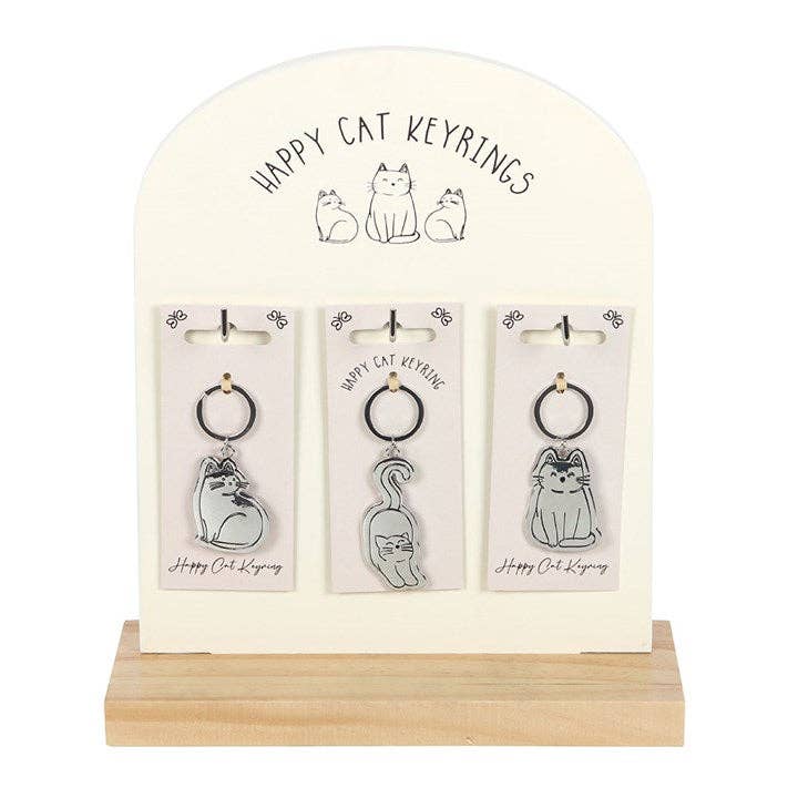 Happy Cat Keychain