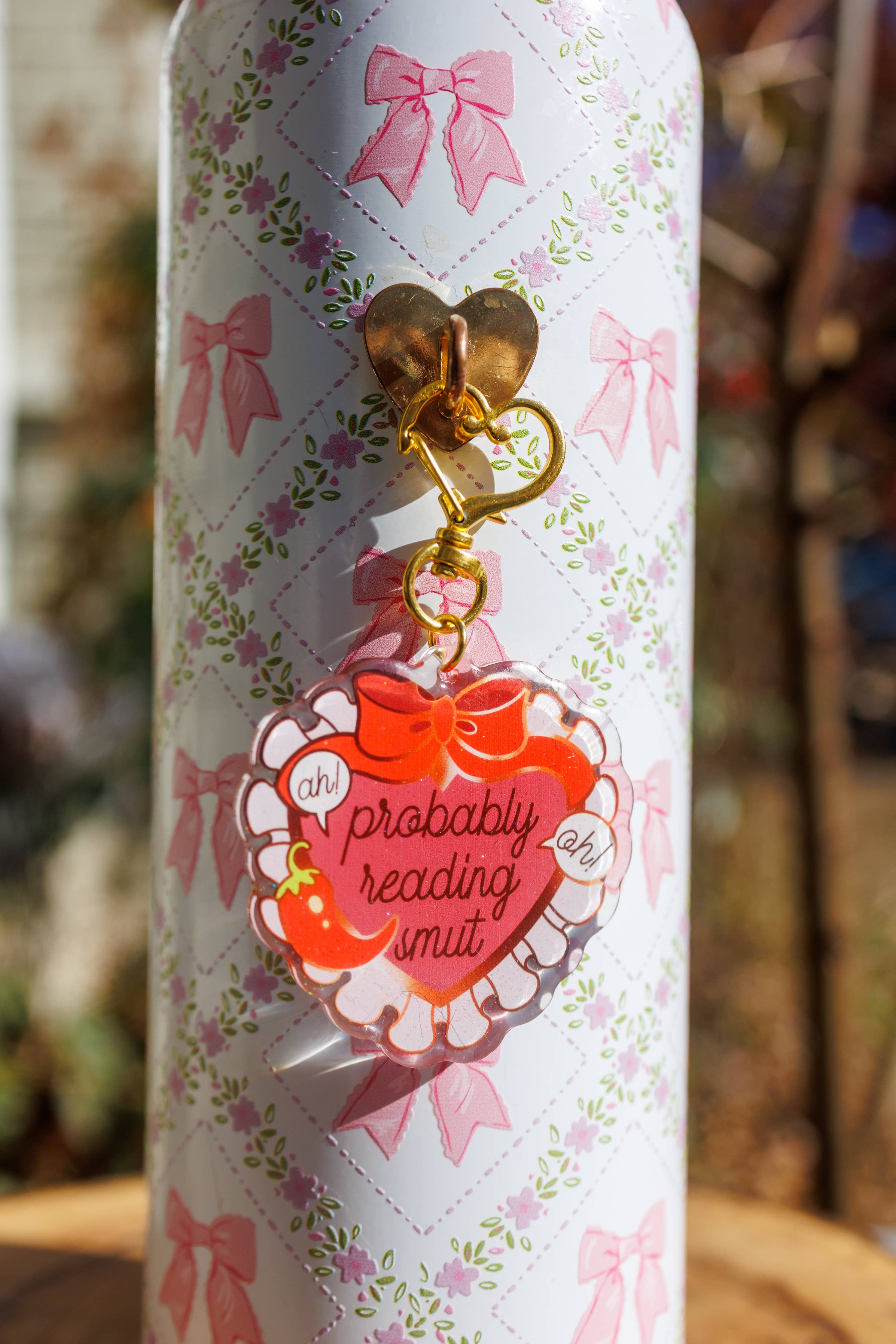 Pin story "Probably Reading Smut" Keychain/Kindle Charm IMPORTED