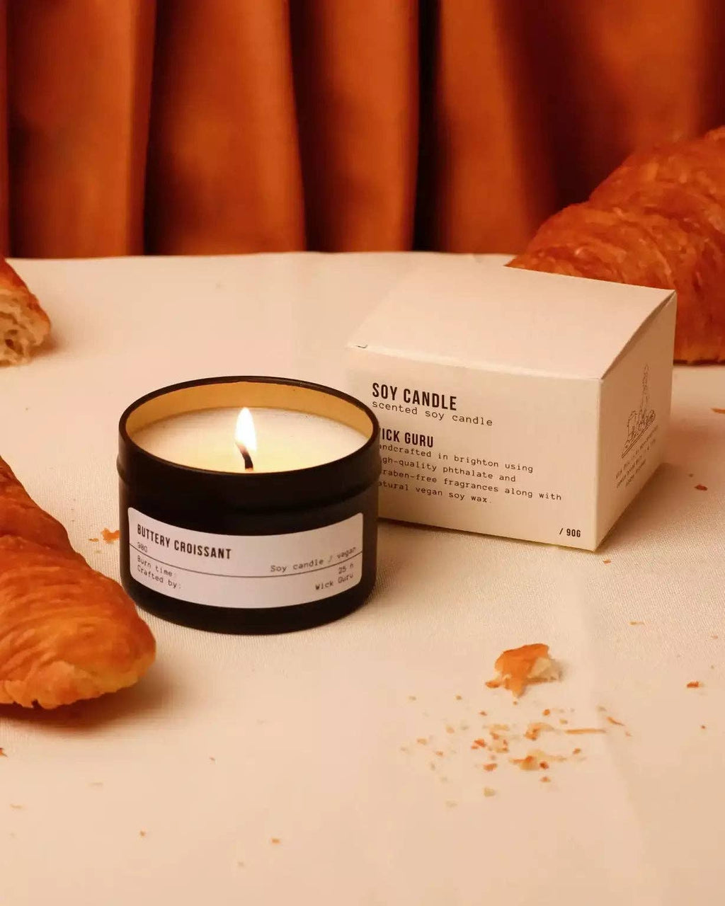 Croissant Scented Candle - Birthday Gift, Bakery-scent