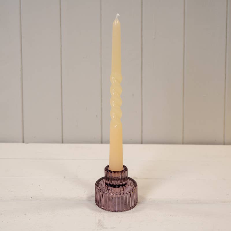 Amethyst Glass Candle Holder