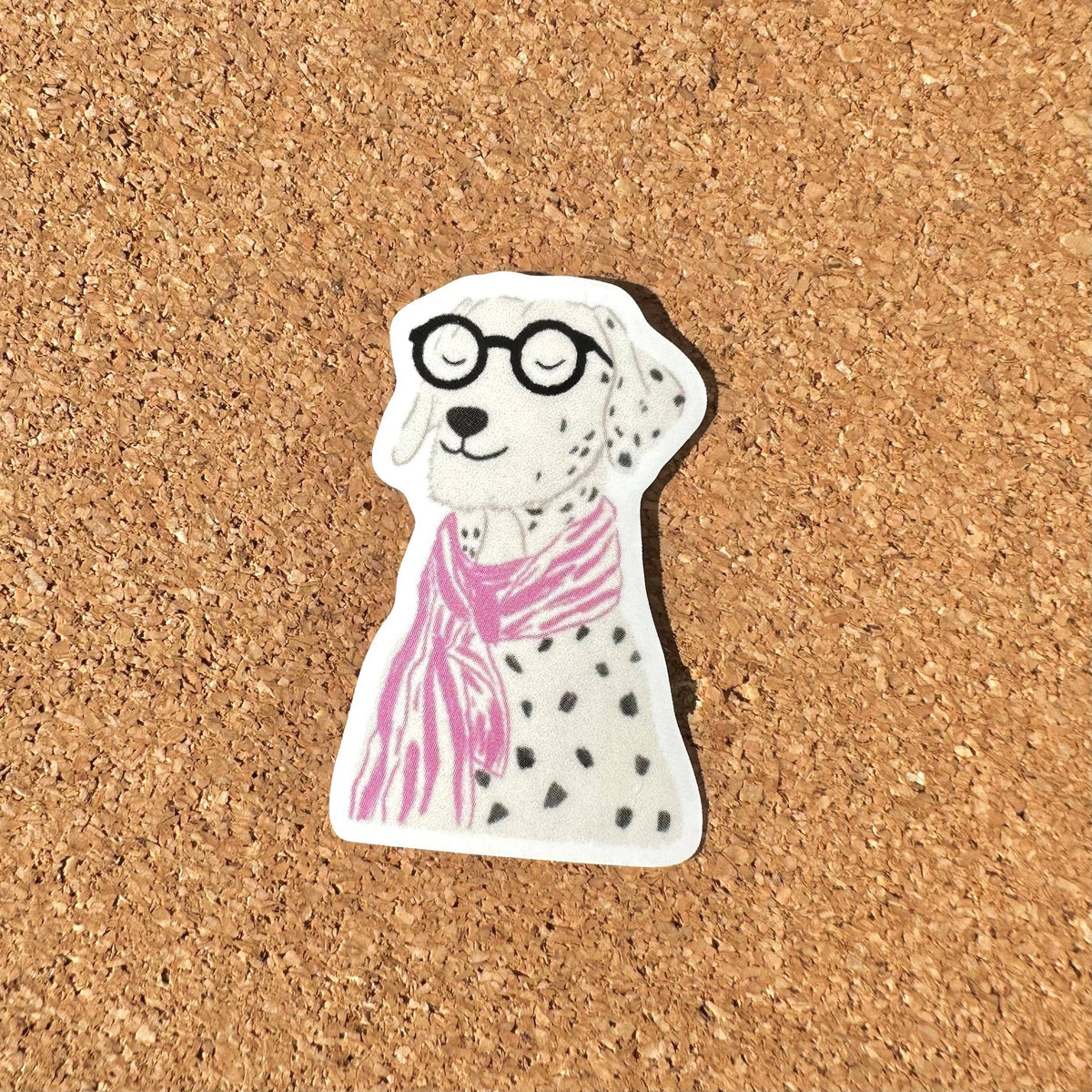 Bookworm Dog Vinyl Sticker