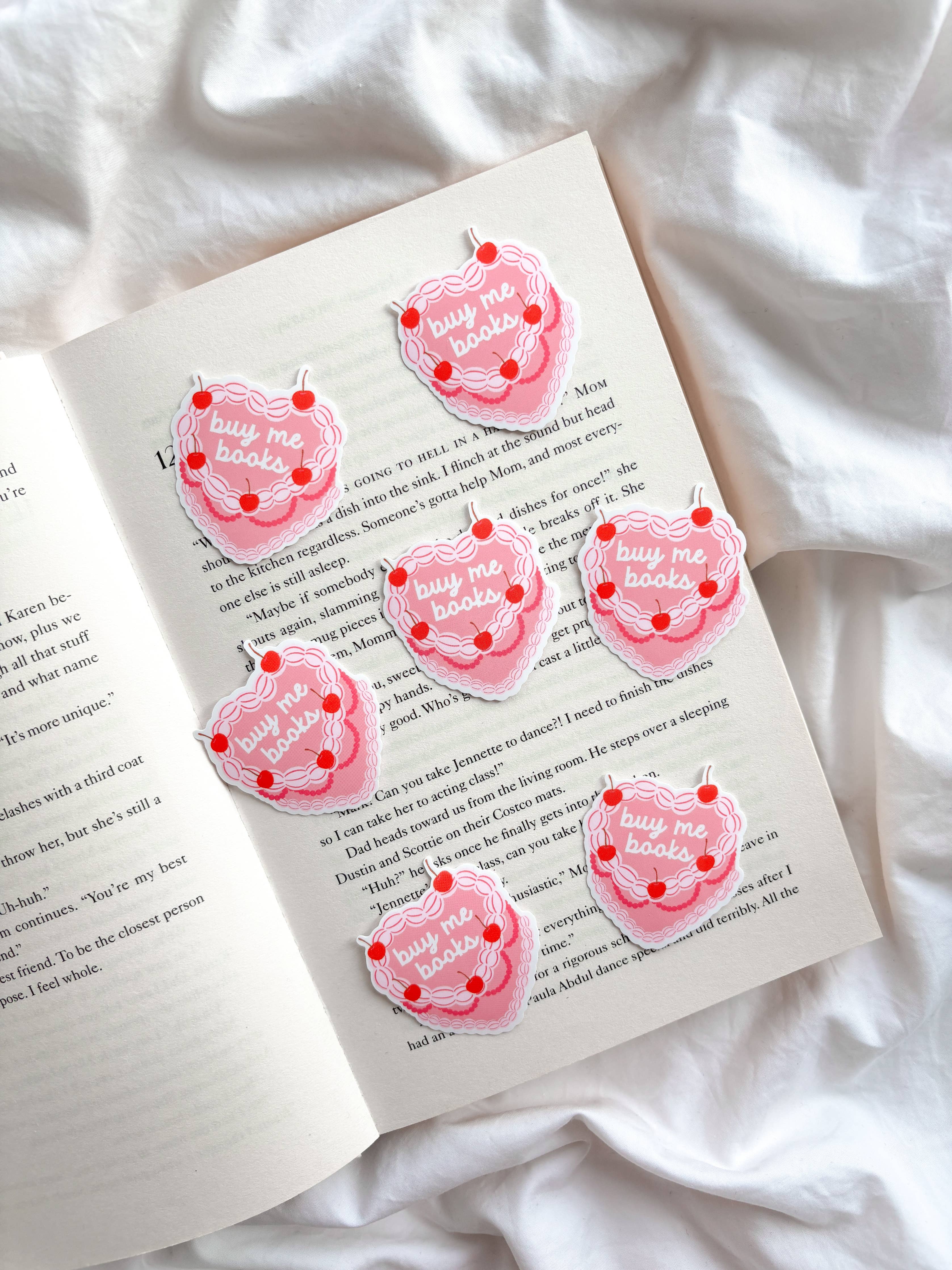 Fleurs on Sunday - Buy Me Books Heart Cake Sticker