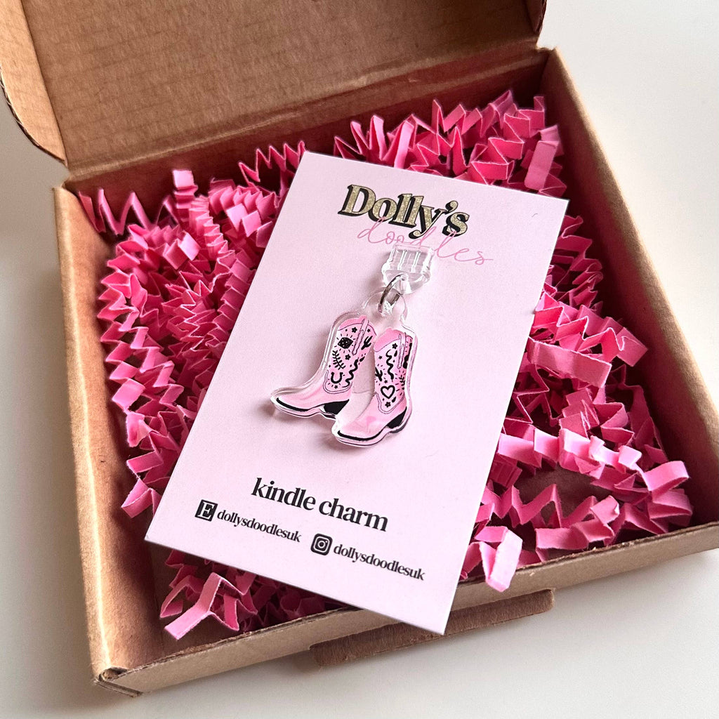 Dolly's Doodles - Cowboy Boots Kindle Charm