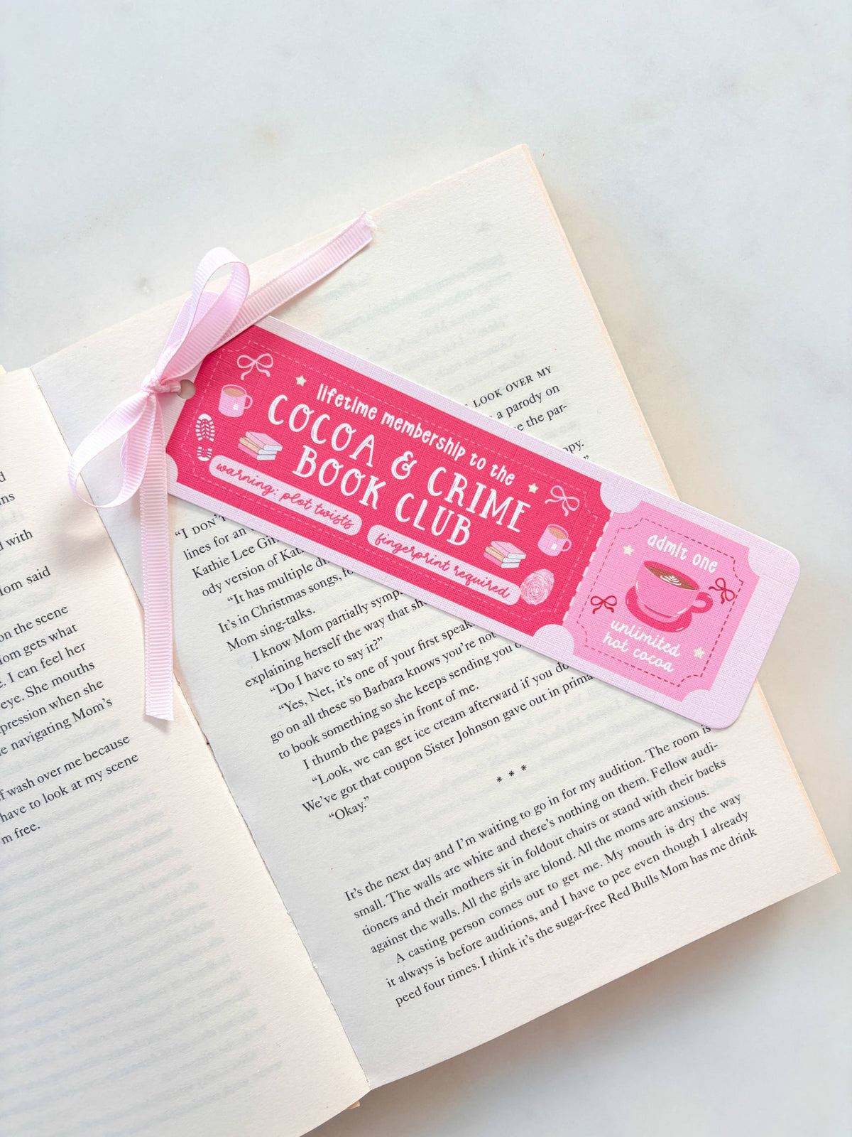 Cocoa & Crime Book Club Bookmark