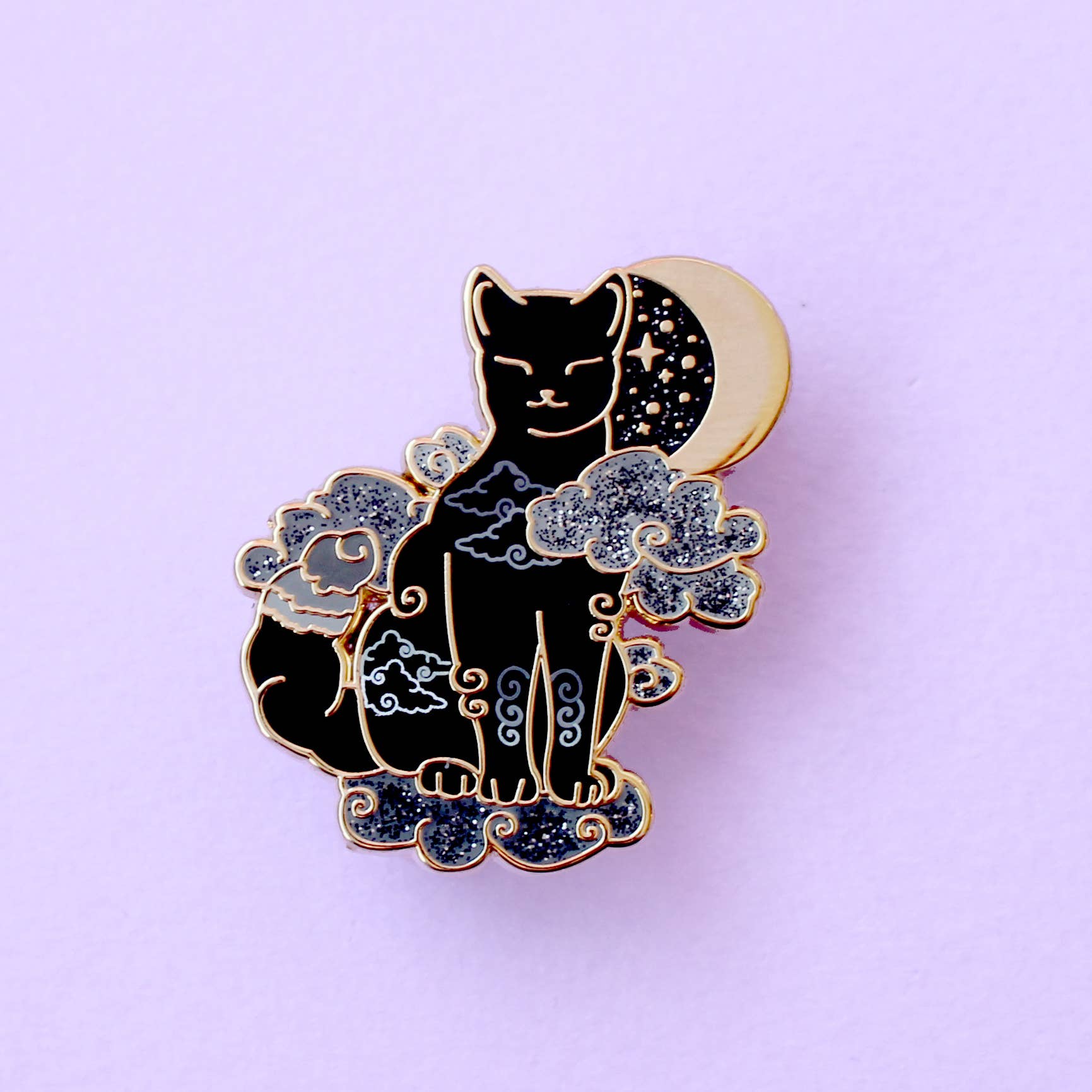 Glitter Punk - Cloud Cat Enamel Pin