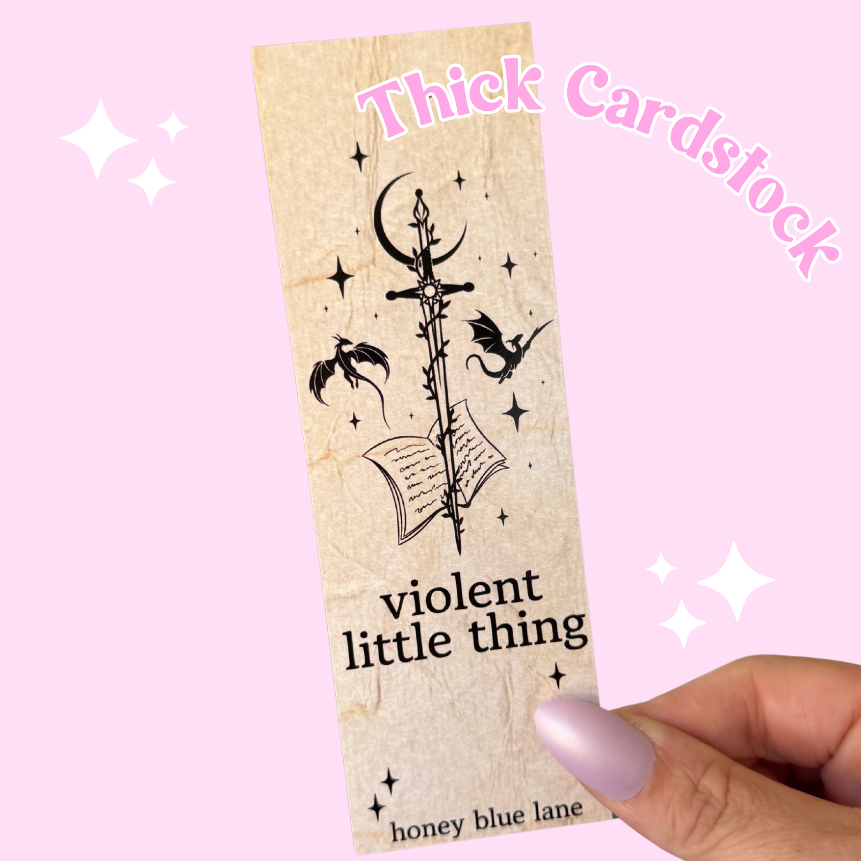 Violet Little Thing Cardstock Book Mark