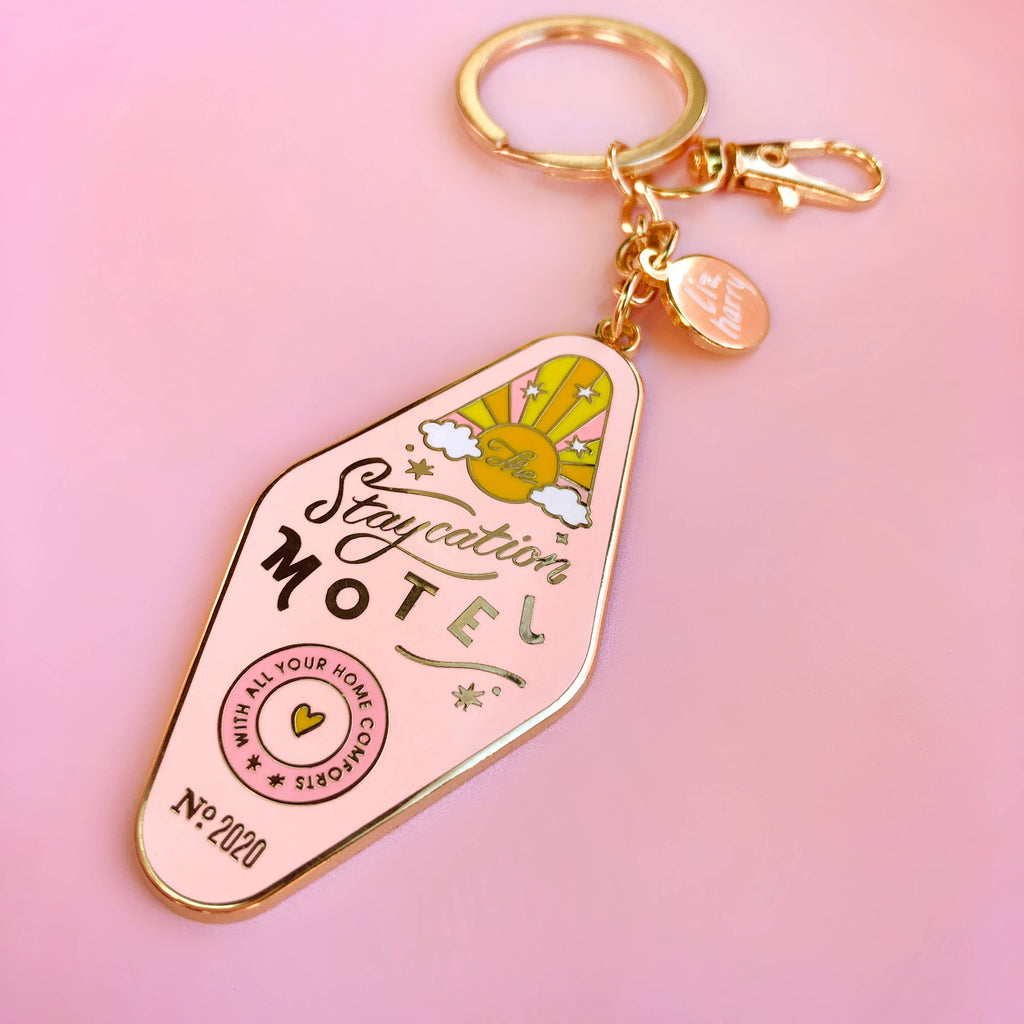 Staycation Motel Keychain - Purse Charm Gift