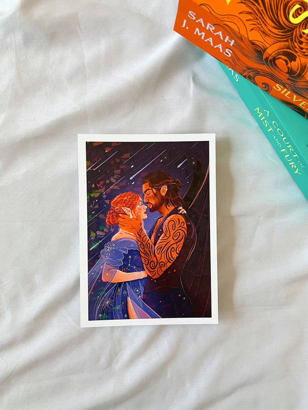 Nesta and Cassian Holographic print