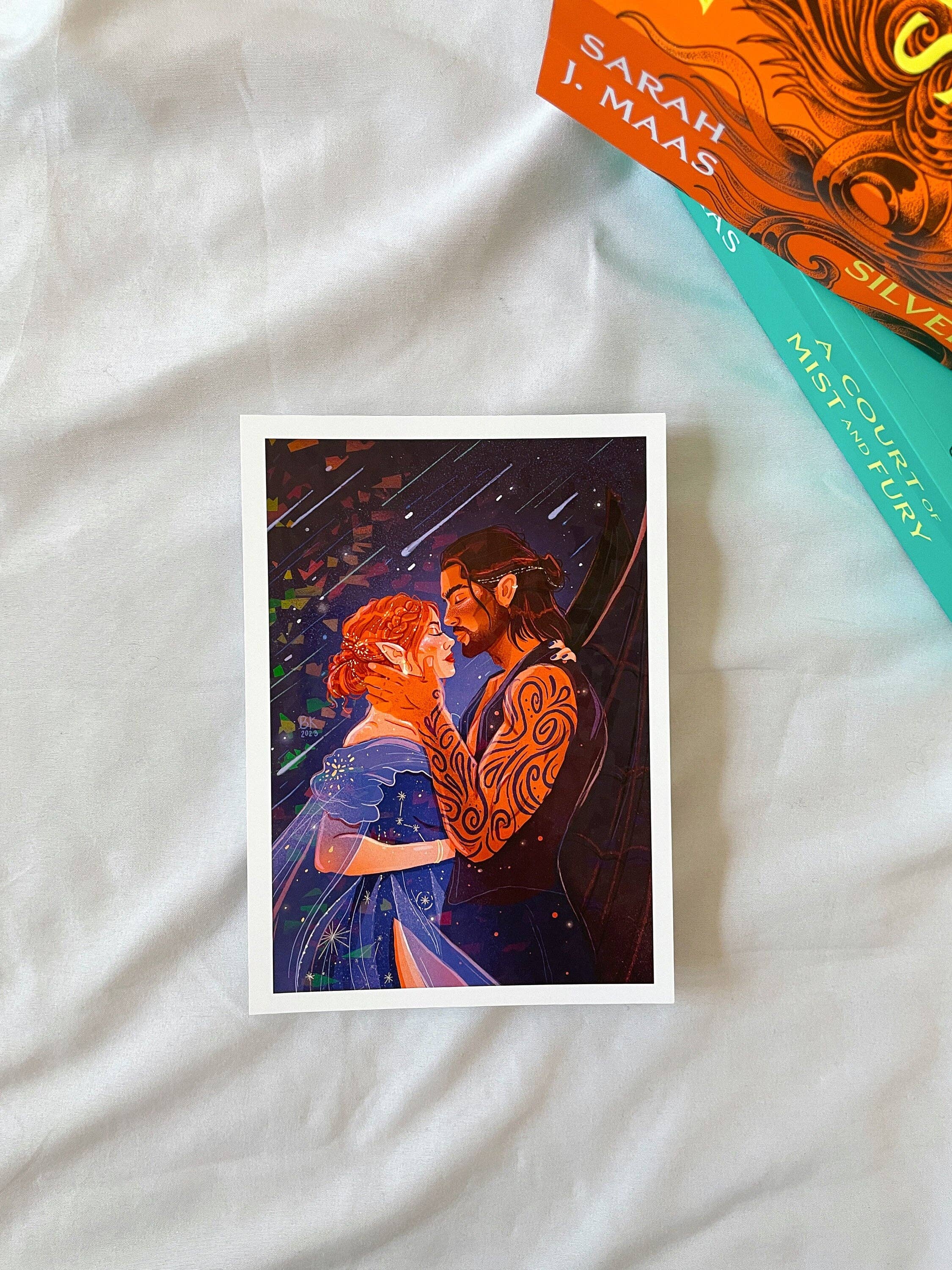 Nesta and Cassian Holographic print