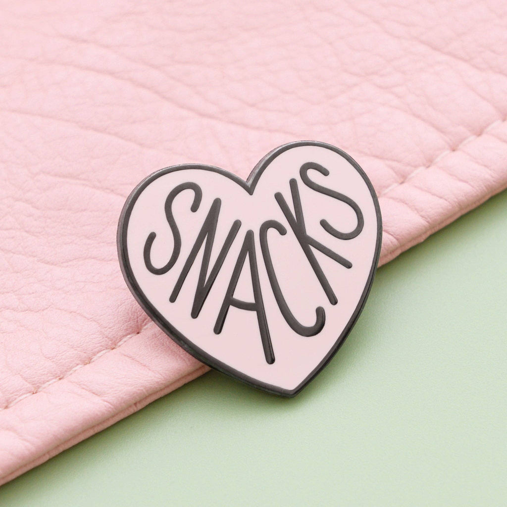 Alphabet Bags - Heart Snacks Enamel Pin
