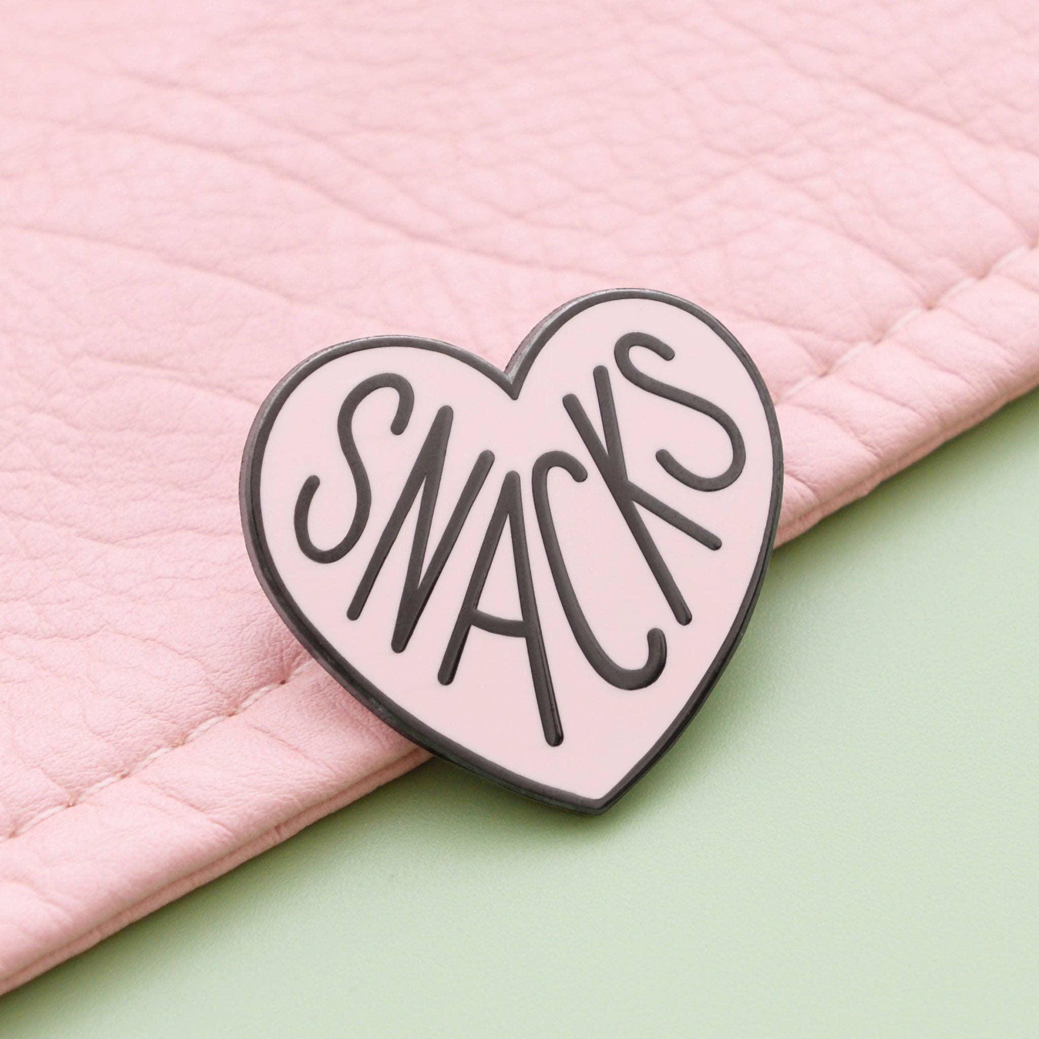 Alphabet Bags - Heart Snacks Enamel Pin
