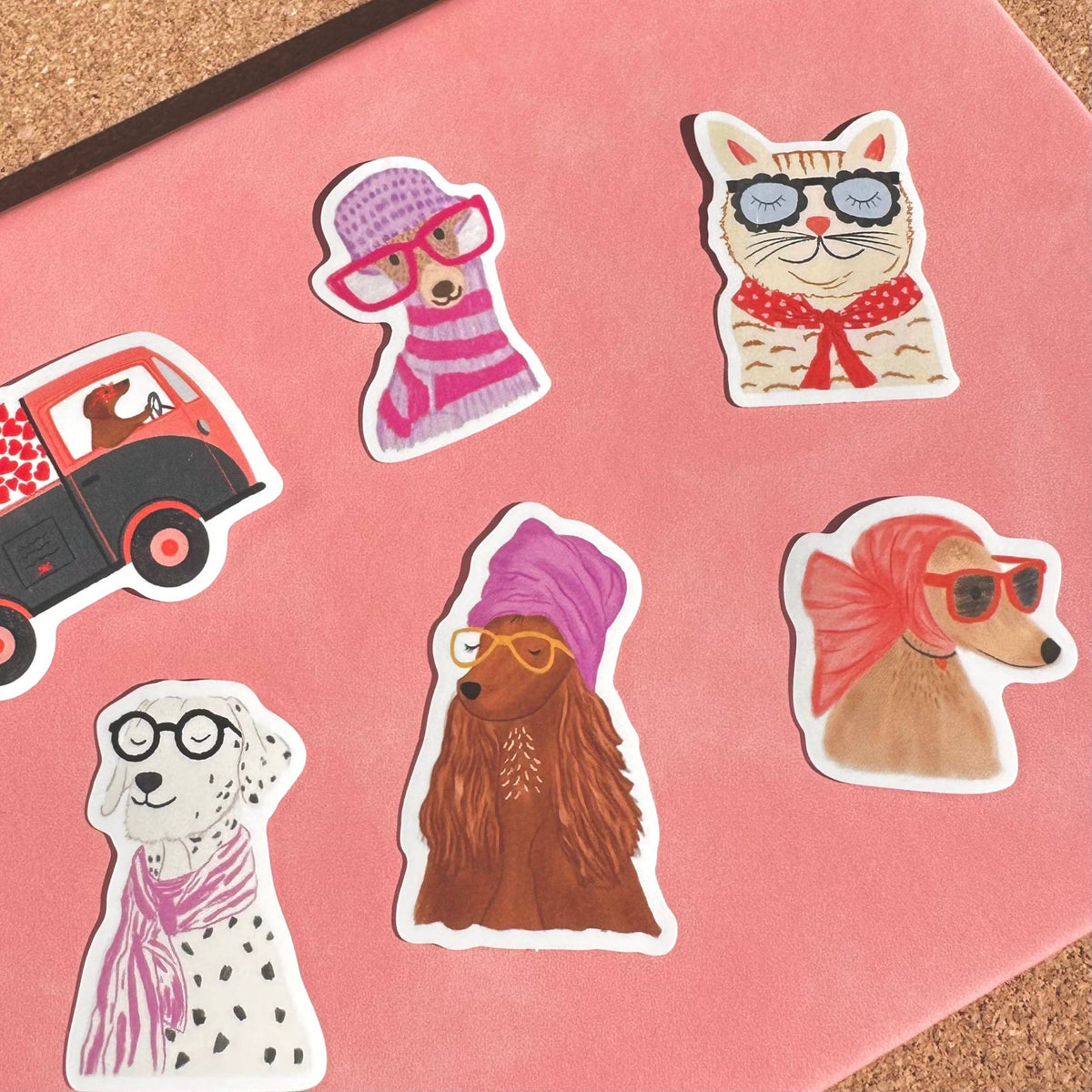 Bookworm Dog Vinyl Sticker