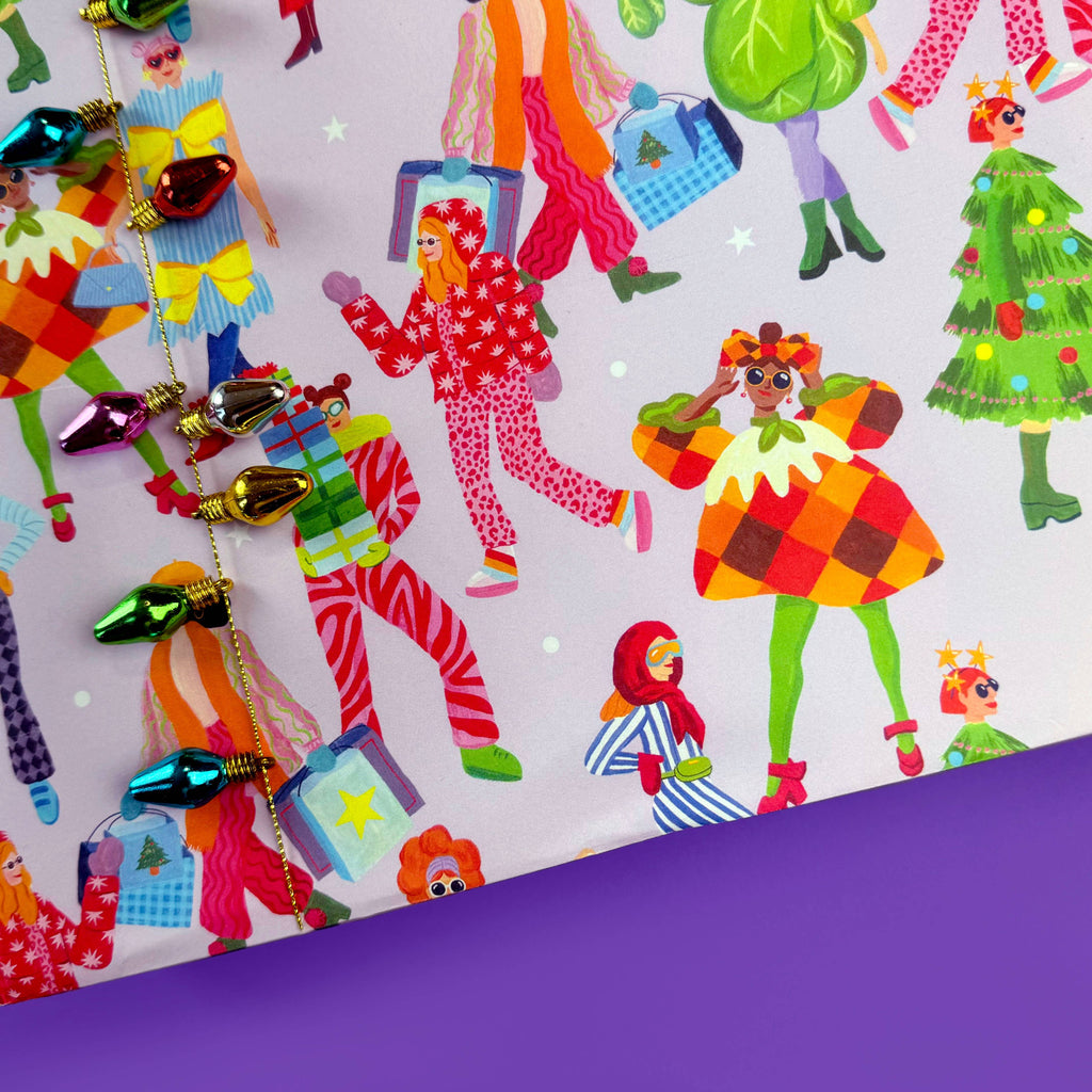 12 Slays Of Christmas Flat Wrap