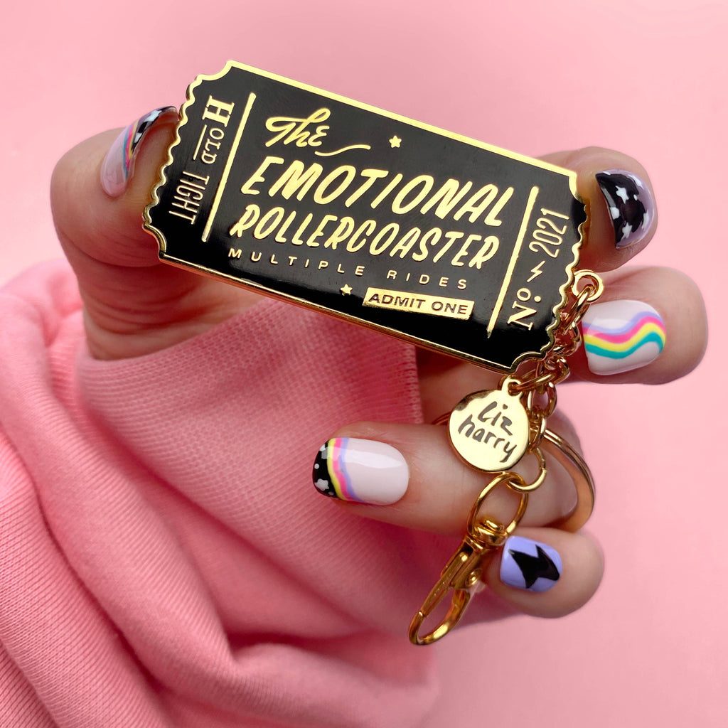 Emotional Rollercoaster Ticket Keychain