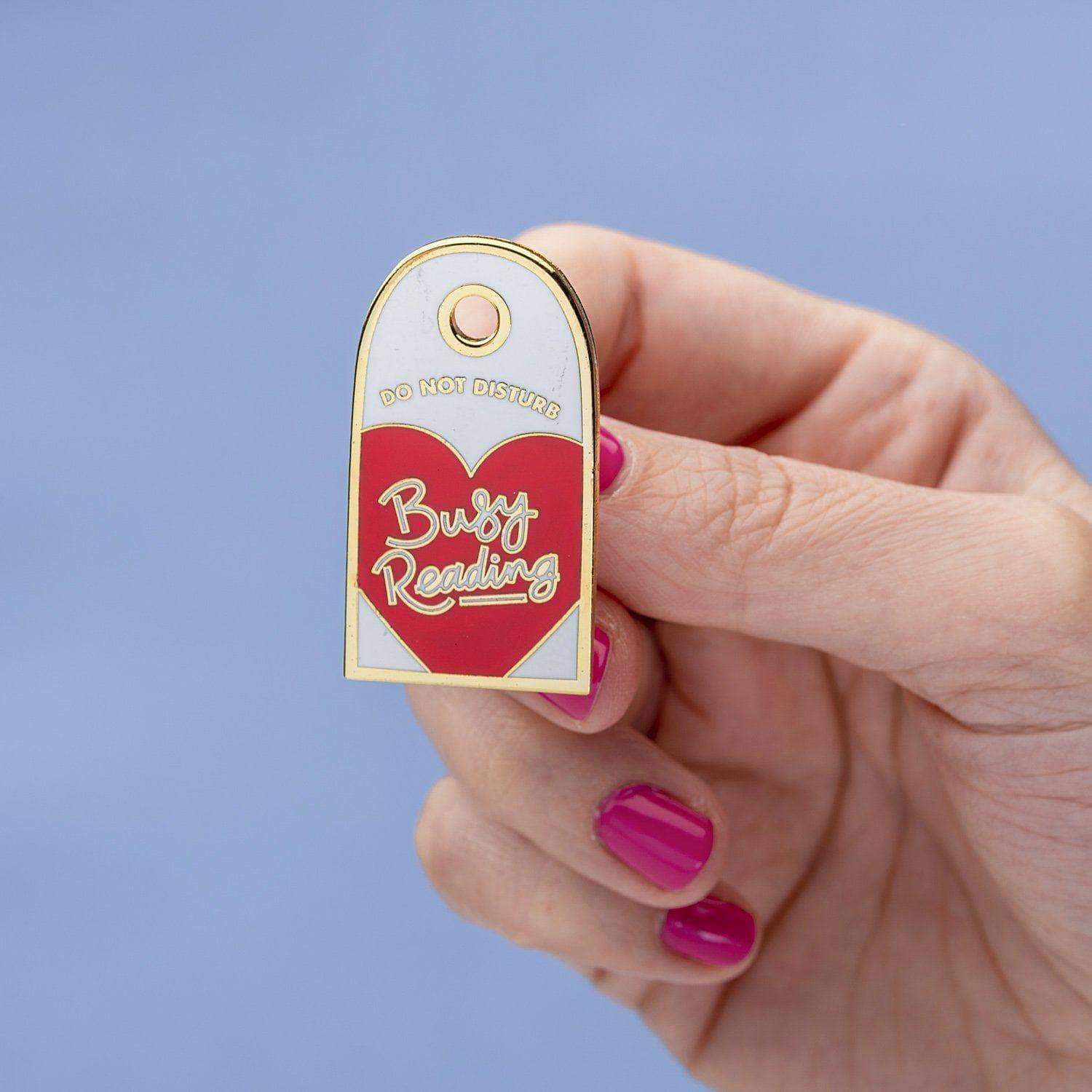 Do Not Disturb Busy Reading Enamel Pin