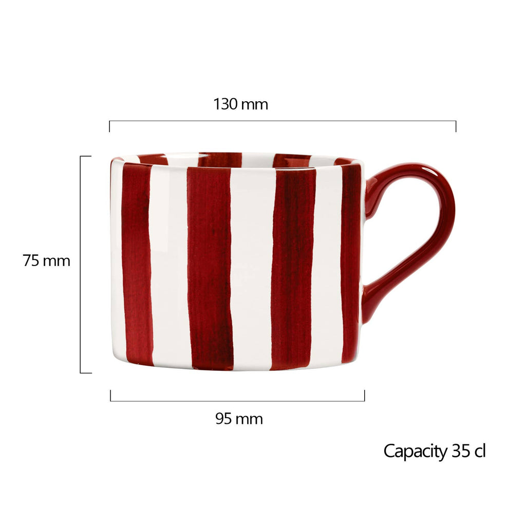 Stripes Mug Red