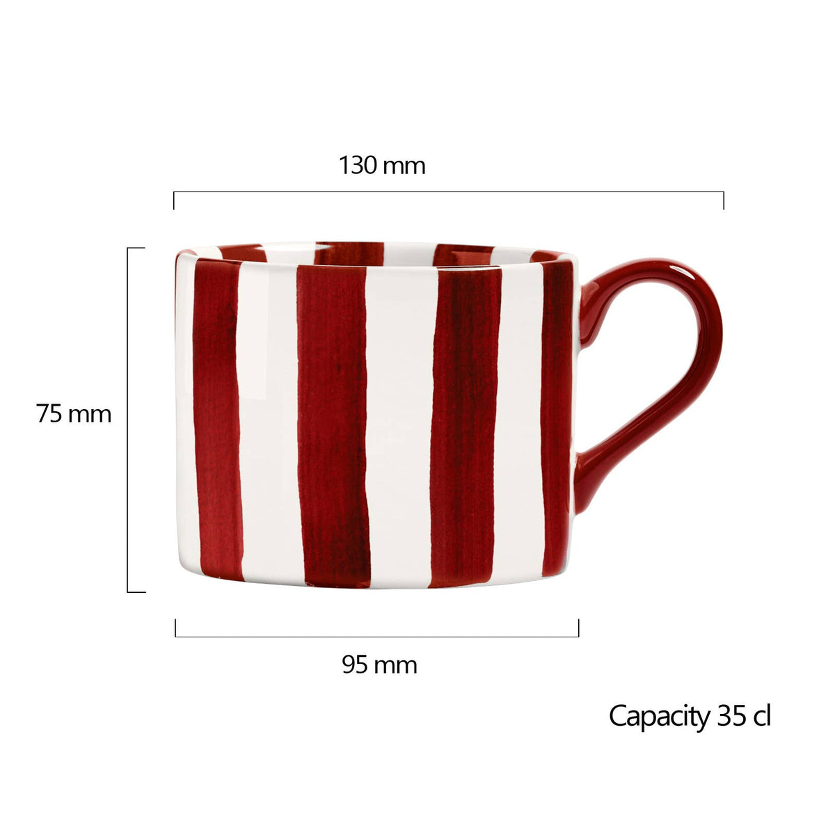 Stripes Mug Red