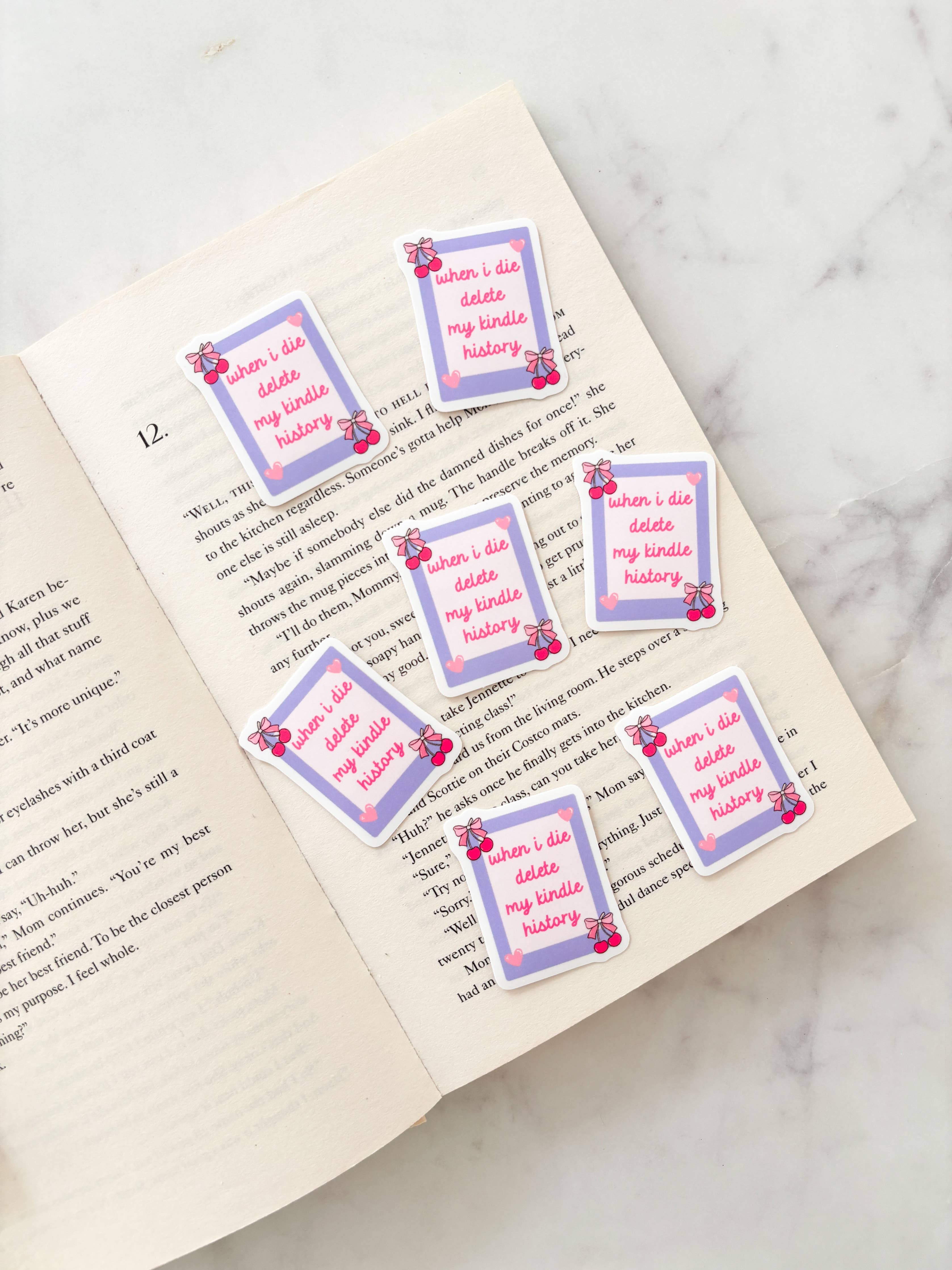 When I Die Delete My Kindle History Sticker