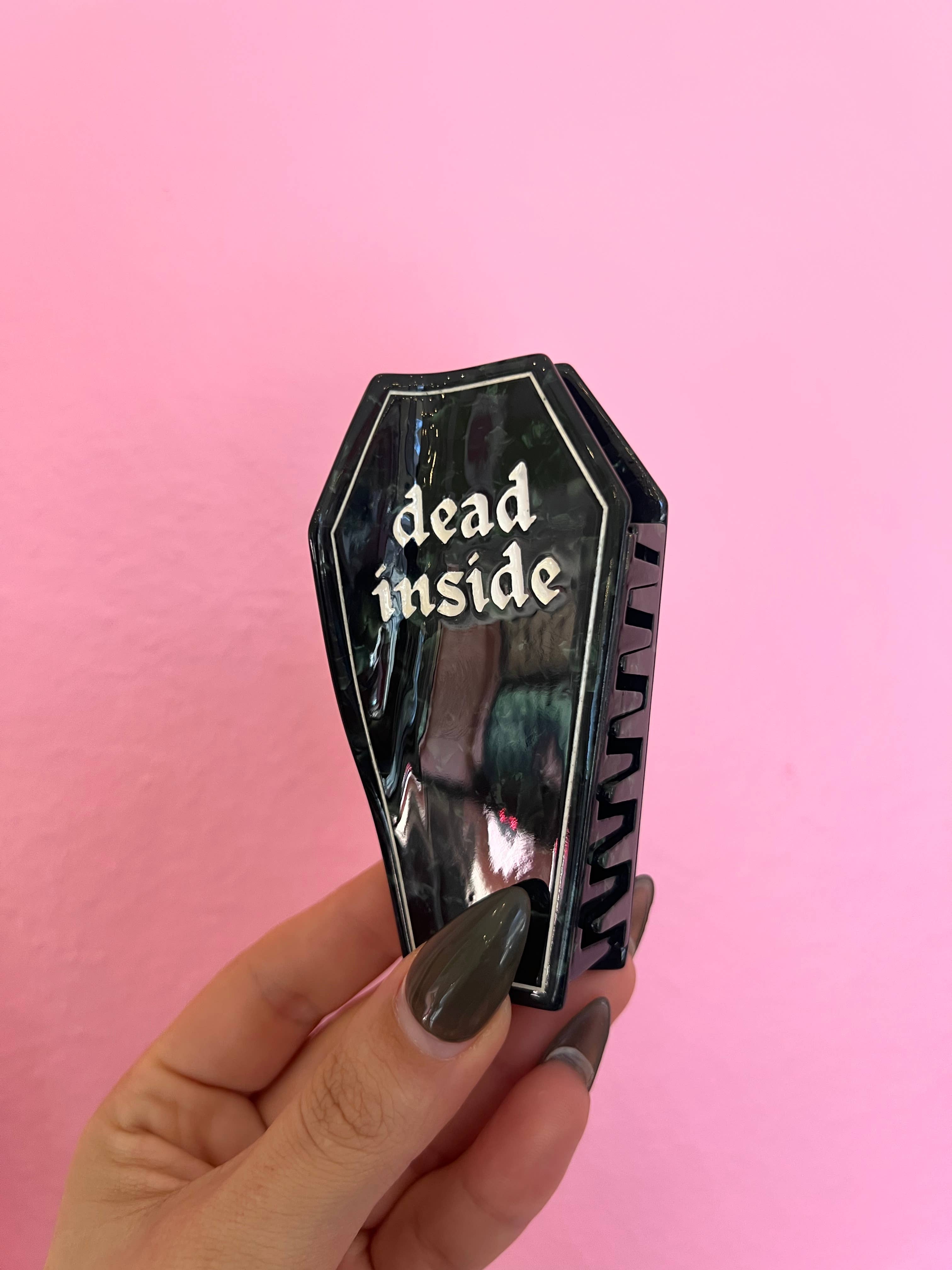 Jollie Ollie Designs - Dead Inside Coffin Claw Clip