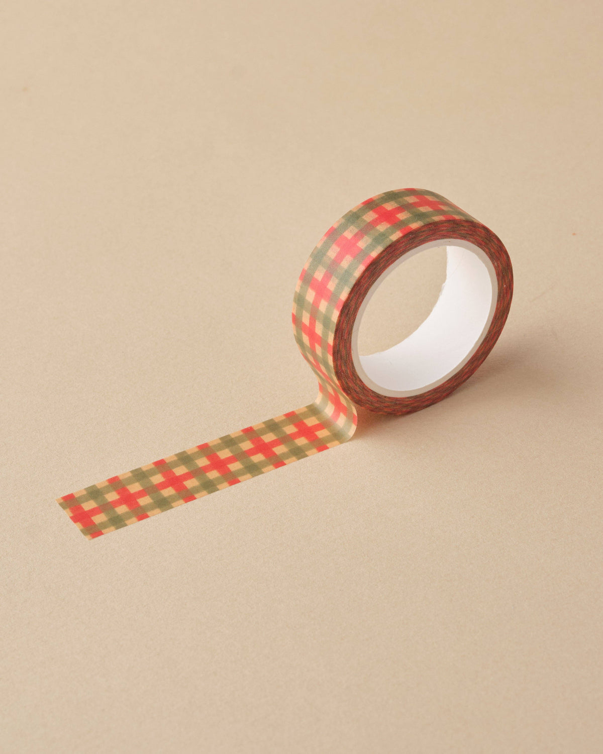Green and Red Check Washi Tape